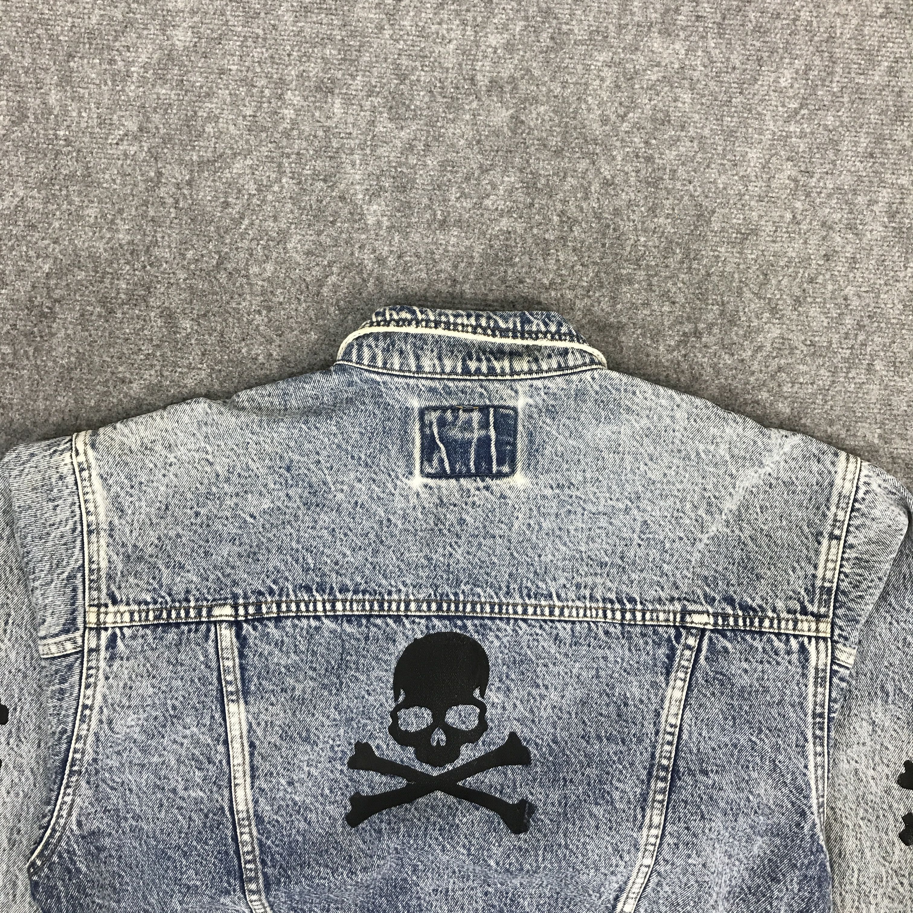 Big John × Vintage BIG JOHN DENIM BUTTON ART SKULL JACKET Size US L / EU 52-54 / 3 - 4 Thumbnail