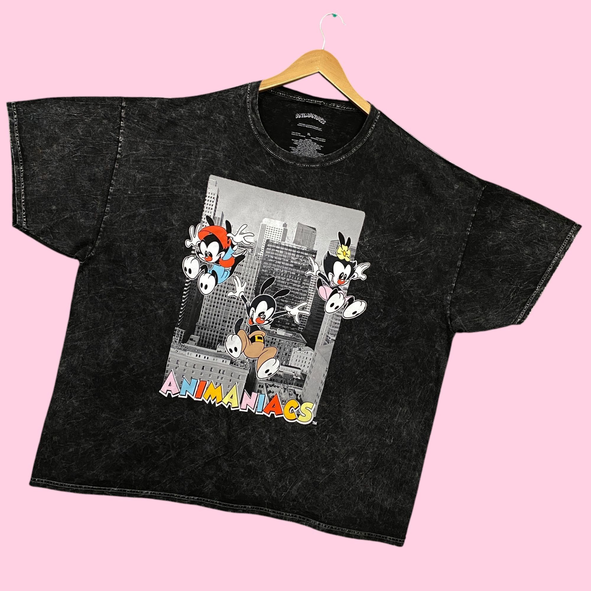 Cartoon Network Animaniacs Yakko, Wakko, & Dot Mineral Wash Oversized Tee XL Size US XL / EU 56 / 4 - 3 Thumbnail