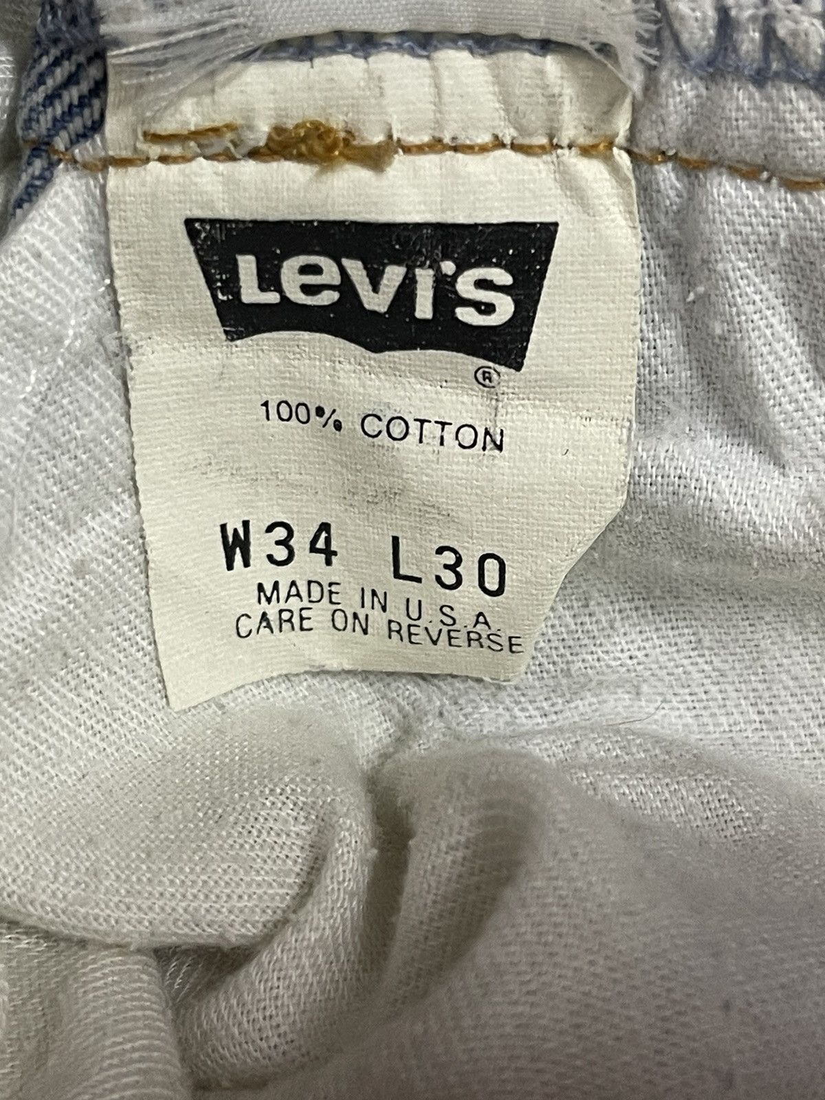 Levi's Vintage 80s Levis 505 Blue Faded Wash Distressed Baggy Jeans Size US 33 - 10 Thumbnail
