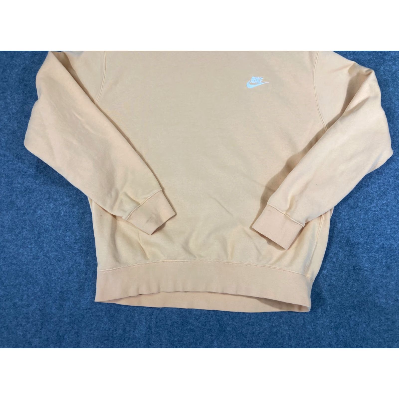 Nike Nike Sportswear Pullover Sweatshirt Mens Large Beige Fleece Long Sleeve Logo Crew Neck Size US L / EU 52-54 / 3 - 4 Thumbnail