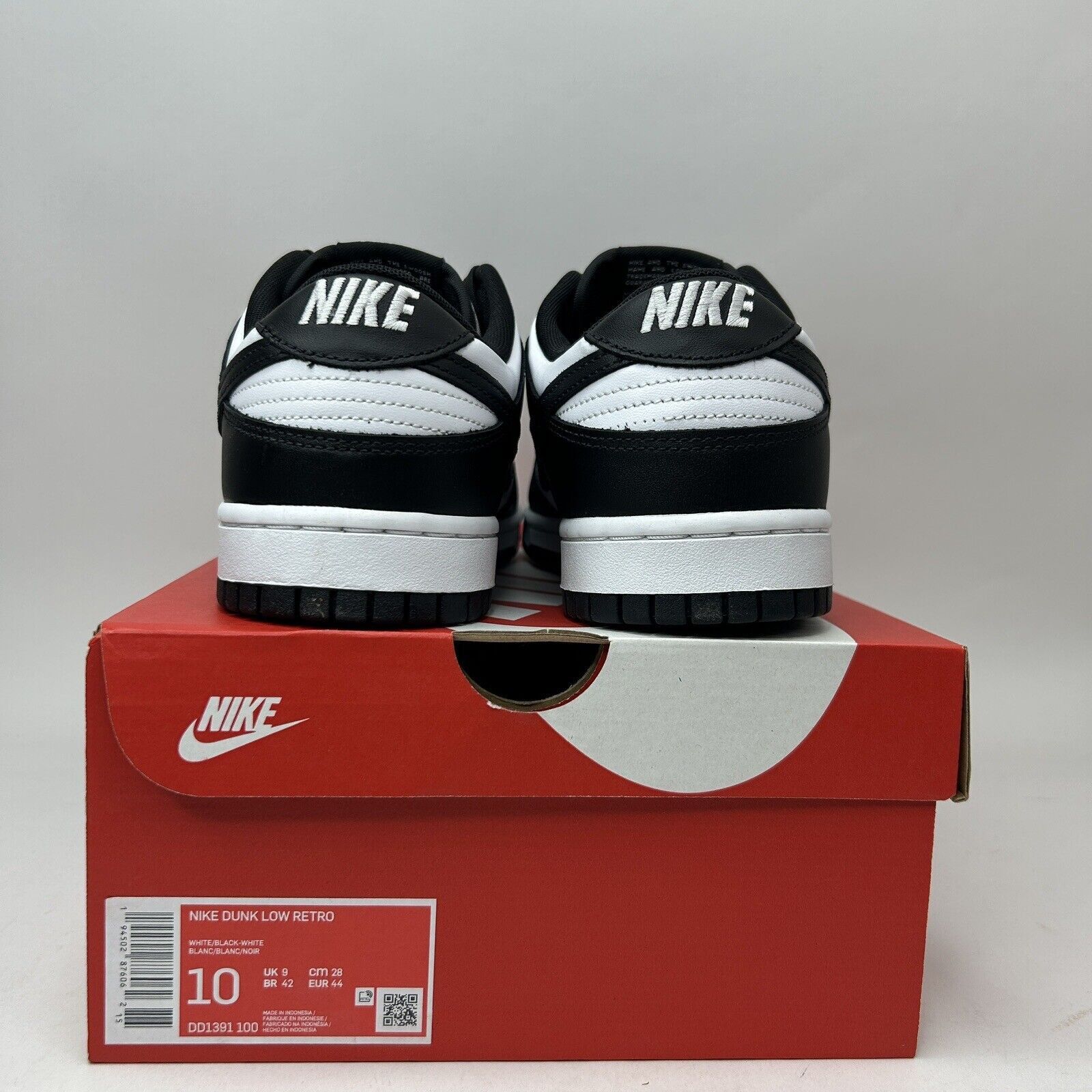 Nike Nike Dunk Low Retro “Black White/Panda” 2023 Size US 10 / EU 43 - 4 Thumbnail