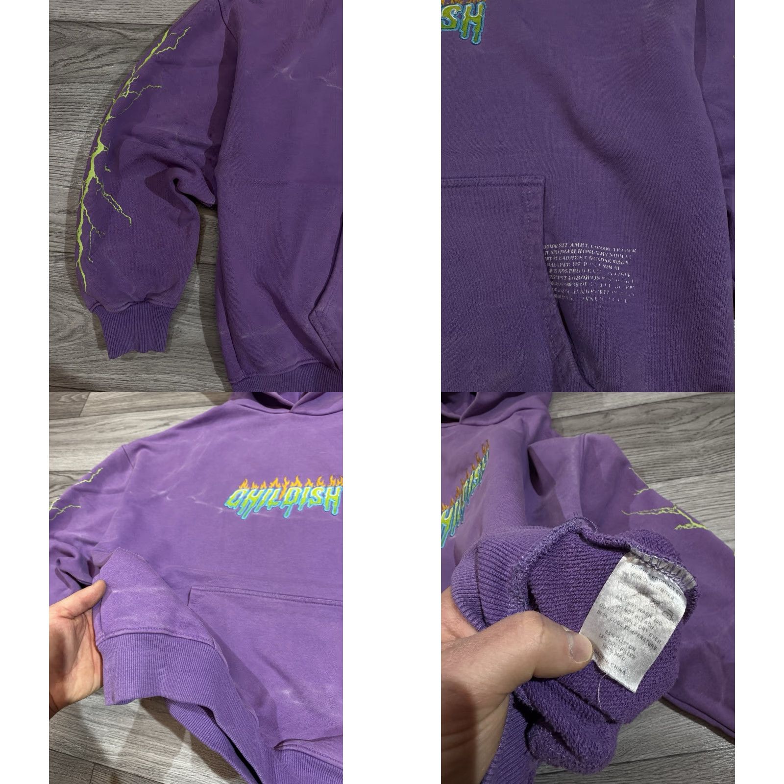 Vintage Childish TGF Bros Hoodie Mens Size S Oversized Purple Heavyweight Pullover Size US S / EU 44-46 / 1 - 8 Thumbnail