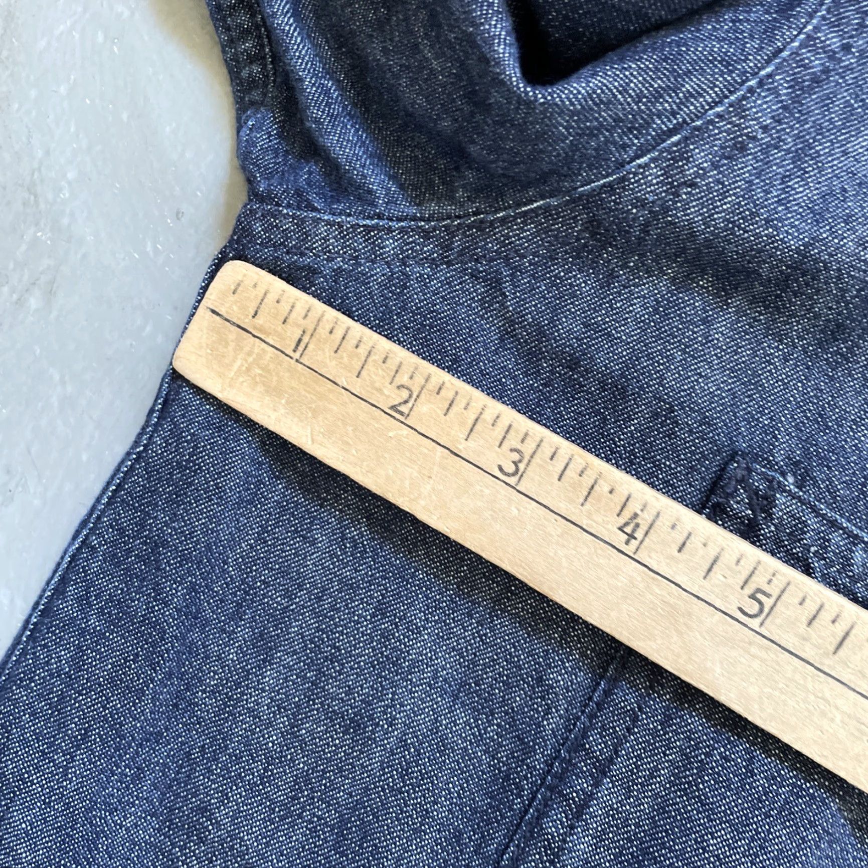 Vintage VINTAGE Freemans Sporting Club Selvedge Denim Chore Jacket Men's XL Blue Workwear Chin Strap Engineer Denim Jacket Size US XL / EU 56 / 4 - 6 Thumbnail