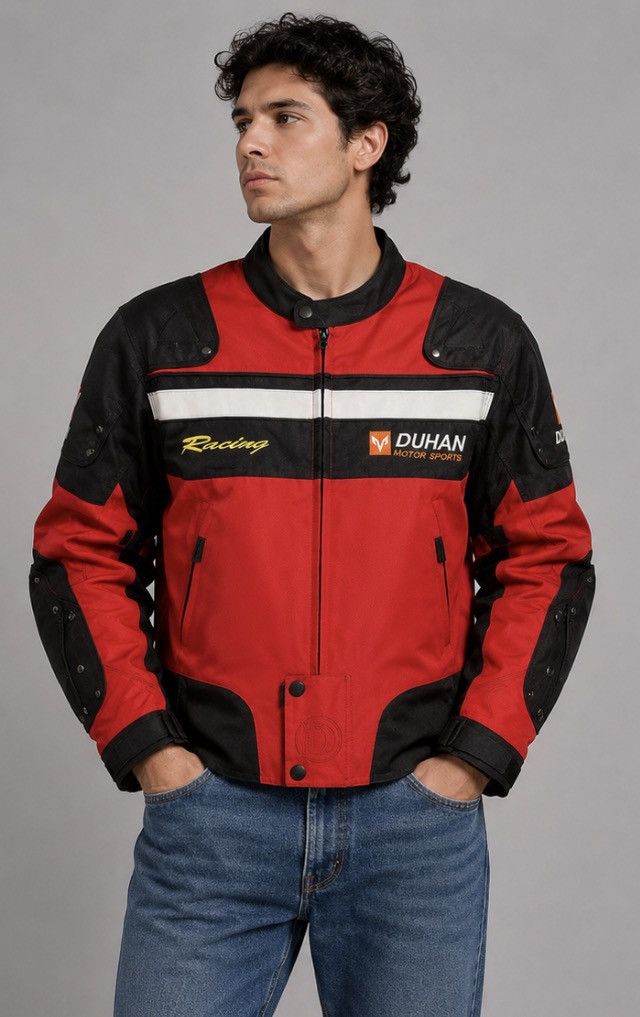 Other Duhan Motor Sports Racing Jacket Mens Medium Red Padded Size US M / EU 48-50 / 2 - 1 Thumbnail