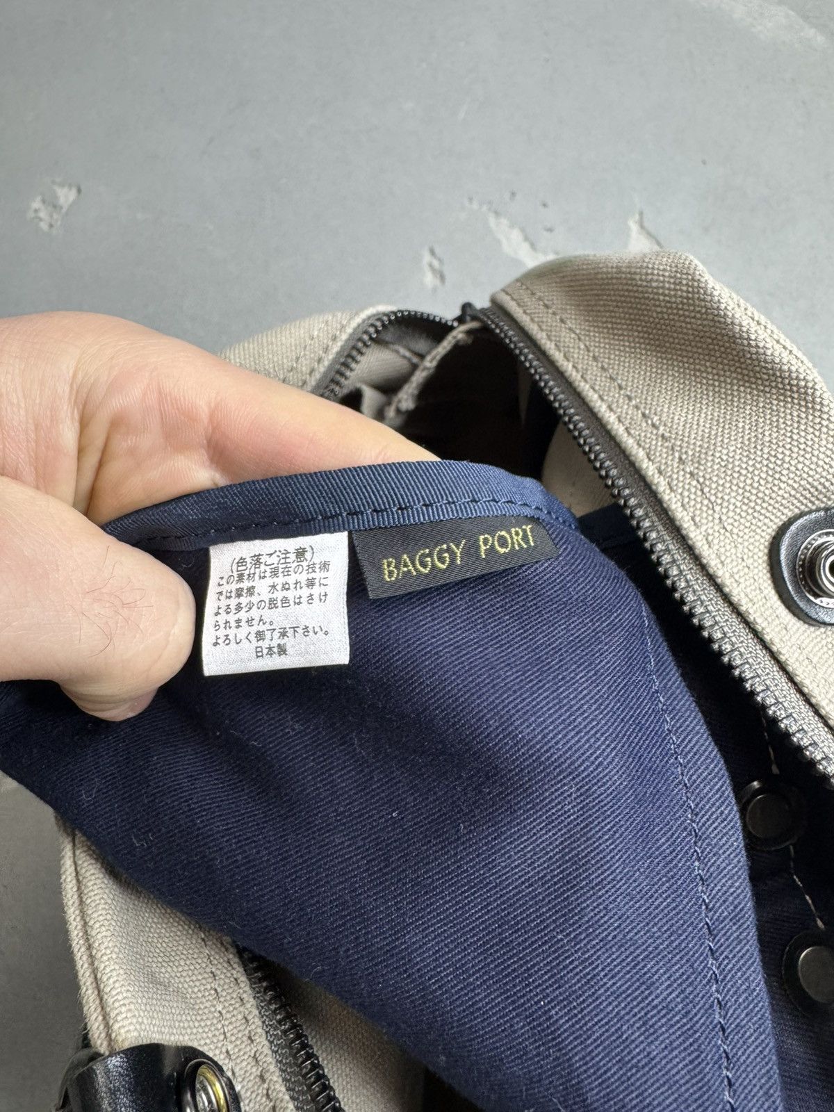 Japanese Brand × Porter BAGGY PORTER KBS Faded Canvas Backpack w Leather Detail Size ONE SIZE - 3 Thumbnail