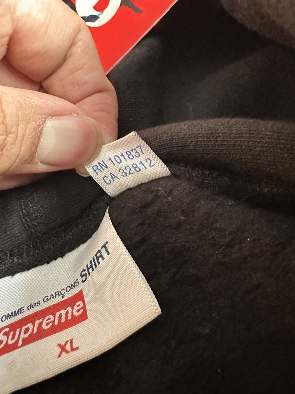 Comme des Garcons SHIRT × Supreme Supreme CDG Box Logo Hoodie Size XL Used 9/10 Size US XL / EU 56 / 4 - 7 Thumbnail