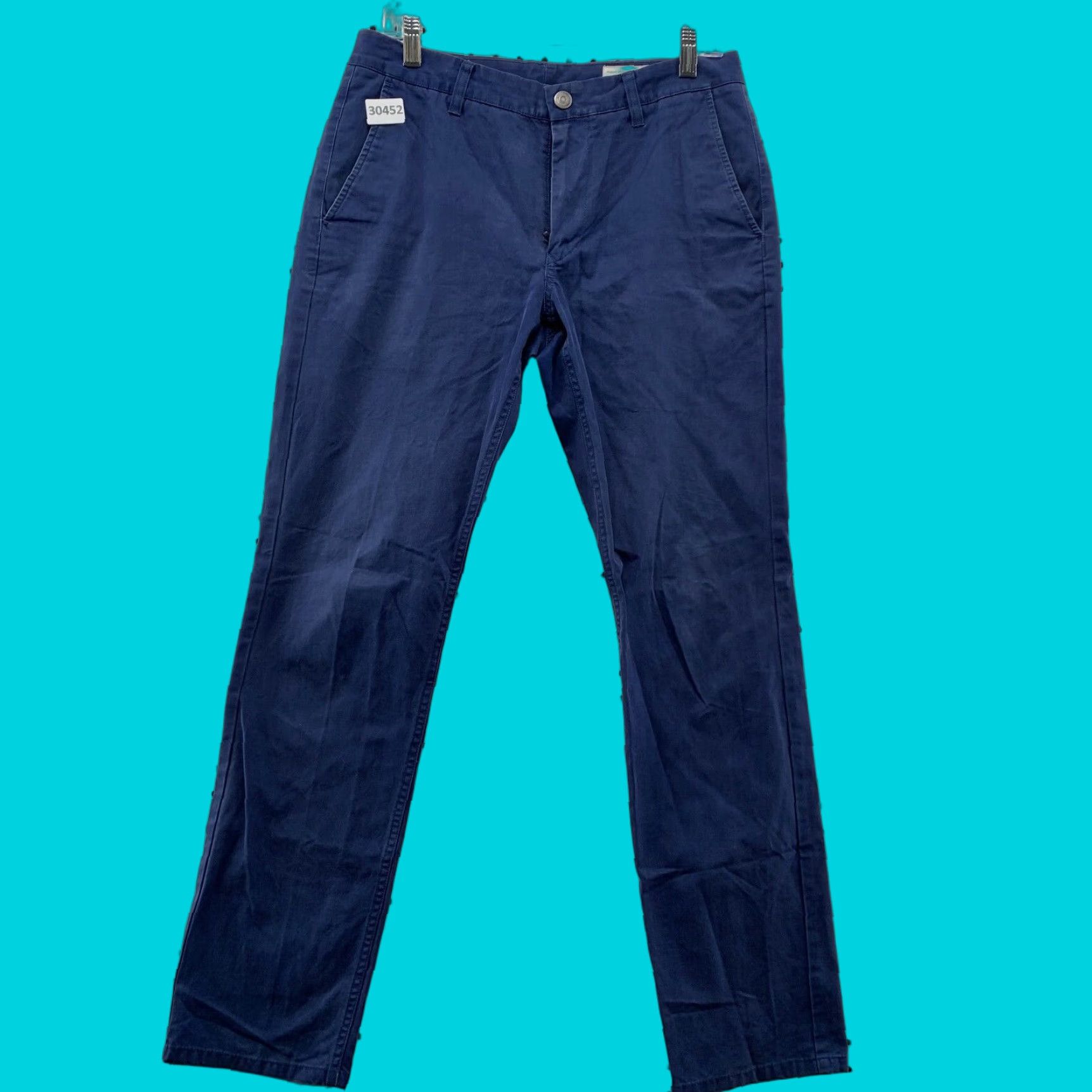 Bonobos VINTAGE Bonobos Chino Pants Men 31/32 Slim Straight Navy Blue - 32x31 Casual Mens Size US 32 / EU 48 - 1 Thumbnail