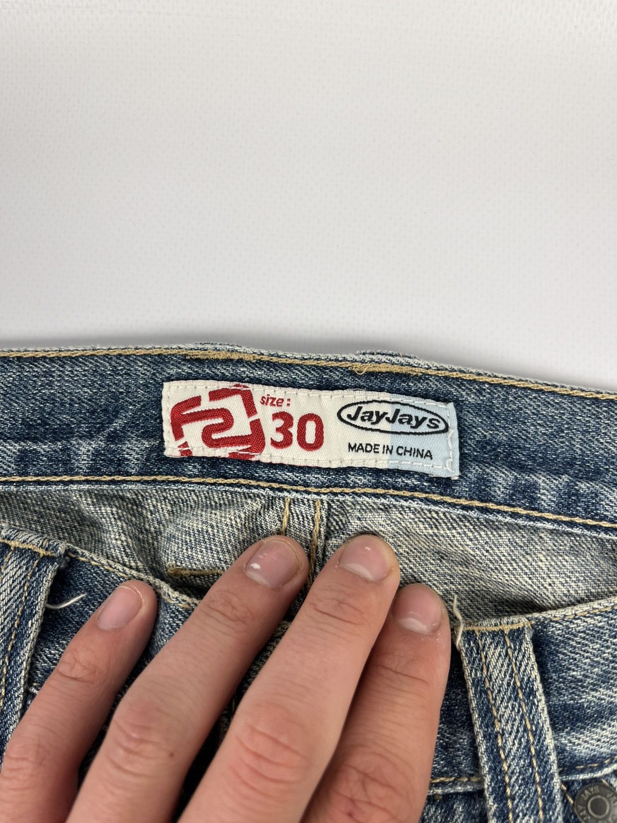 Ecko Unltd. × JNCO × Japanese Brand Vintage Faded Baggy Distressed Jeans Ed Hardy Style Denim Y2K Size US 30 / EU 46 - 4 Thumbnail