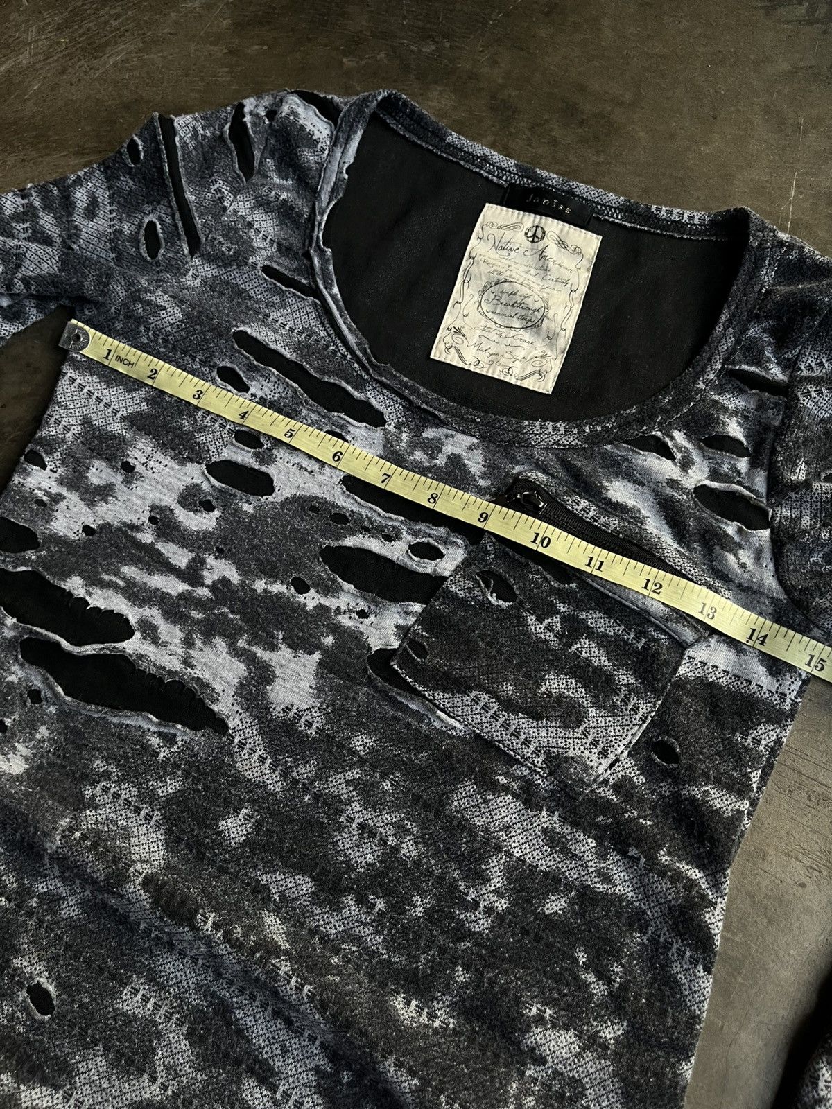 14th Addiction JAPANESE NATIVE AMERICAN DISTRESSED DRESS GOTHIC Y2K VKEI Size US M / EU 48-50 / 2 - 14 Thumbnail