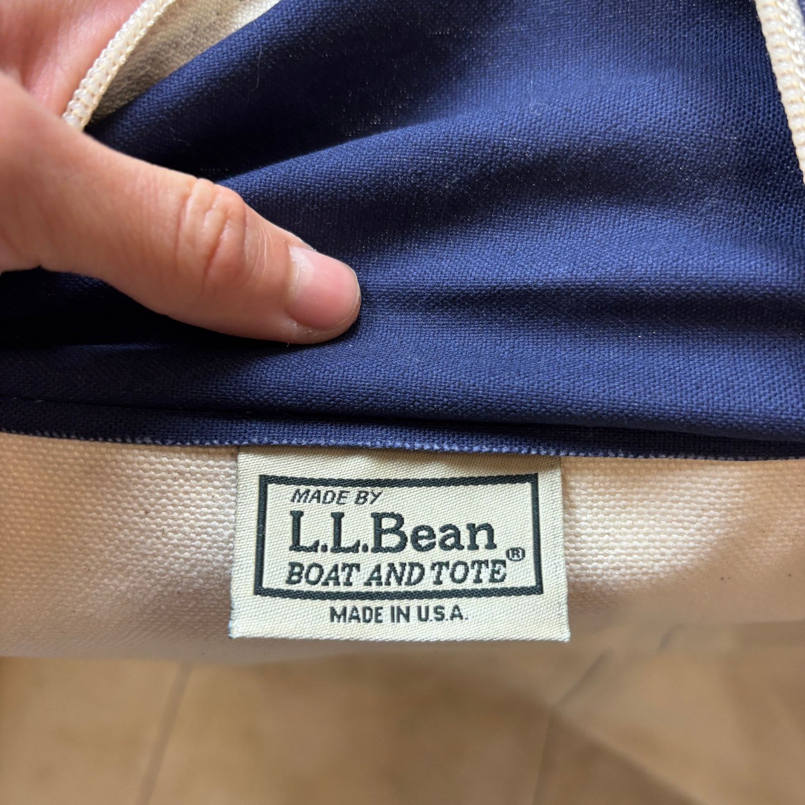 L.L. Bean × Vintage Vintage LL Bean Boat and Tote Embroidered Zip Top Bag 23x10 Size ONE SIZE - 8 Thumbnail