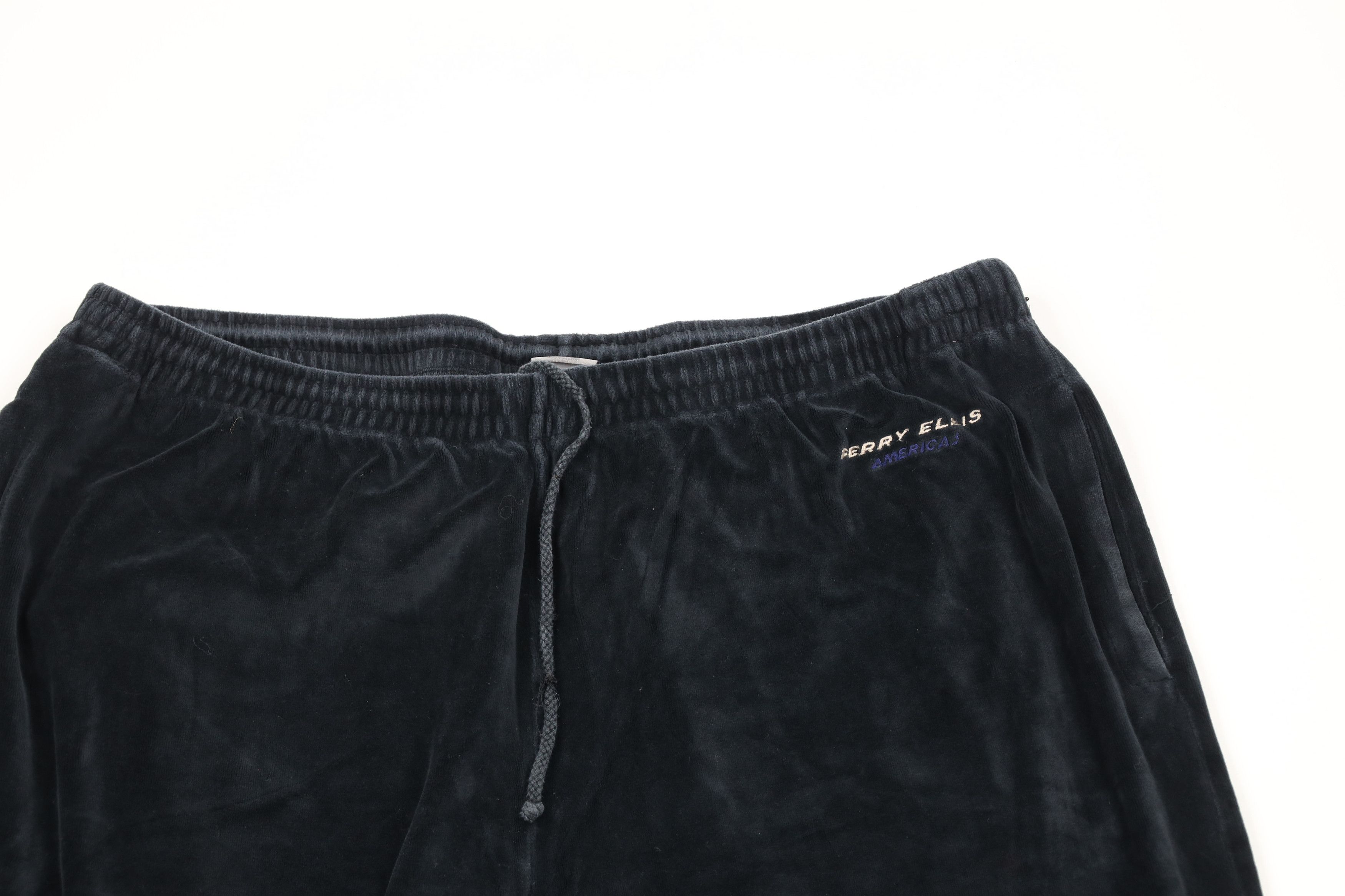 Vintage Vintage 90s Perry Ellis Out Velour Cuffed Sweatpants Joggers Size US 40 / EU 56 - 2 Thumbnail