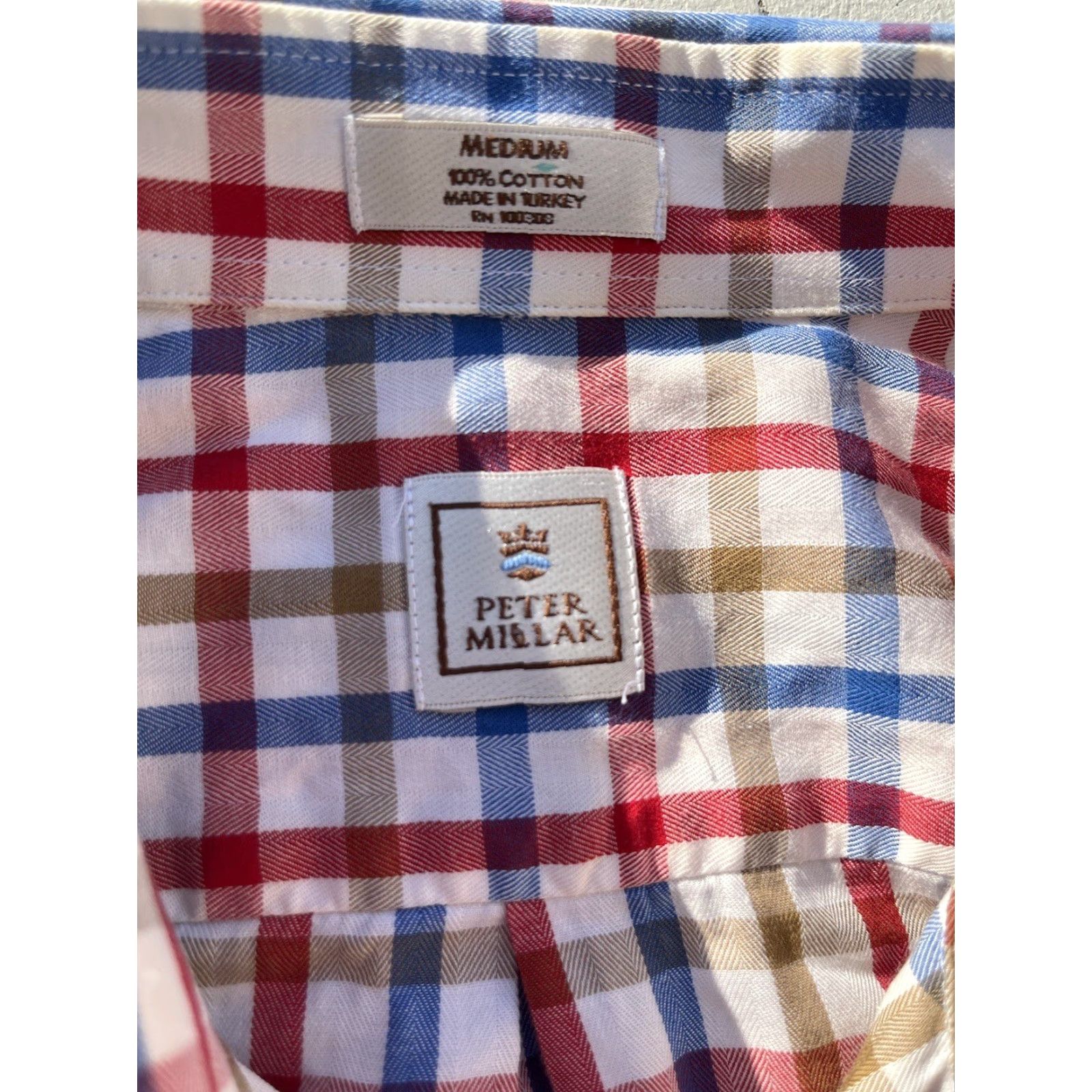 Peter Millar Peter Millar Multicolor Striped Button-Down Shirt M Cotton Classic Mens Regular Shirt Size US M / EU 48-50 / 2 - 3 Thumbnail