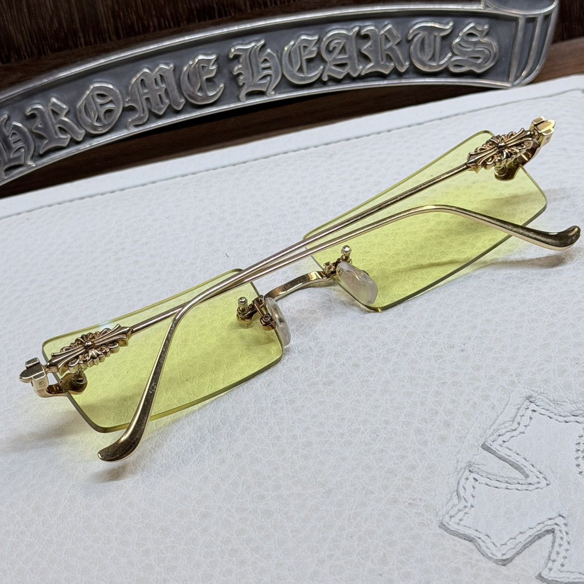 Chrome Hearts Chrome Hearts SOLID GOLD Hellz Bellz Sunglasses Size ONE SIZE - 2 Thumbnail