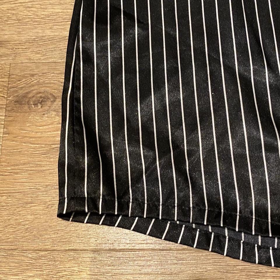 Other Classic Black and White Satin Button-Down Shirt Size 3XL / US 20-22 - 2 Thumbnail