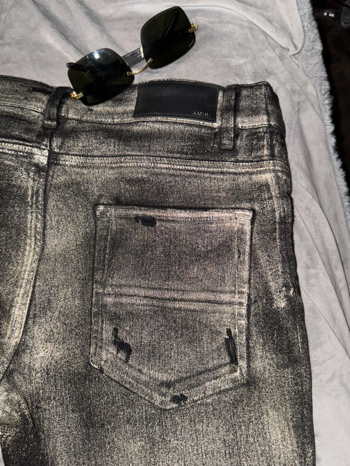 Amiri Gold Amiri Skinny Jeans Size US 32 / EU 48 - 16 Thumbnail