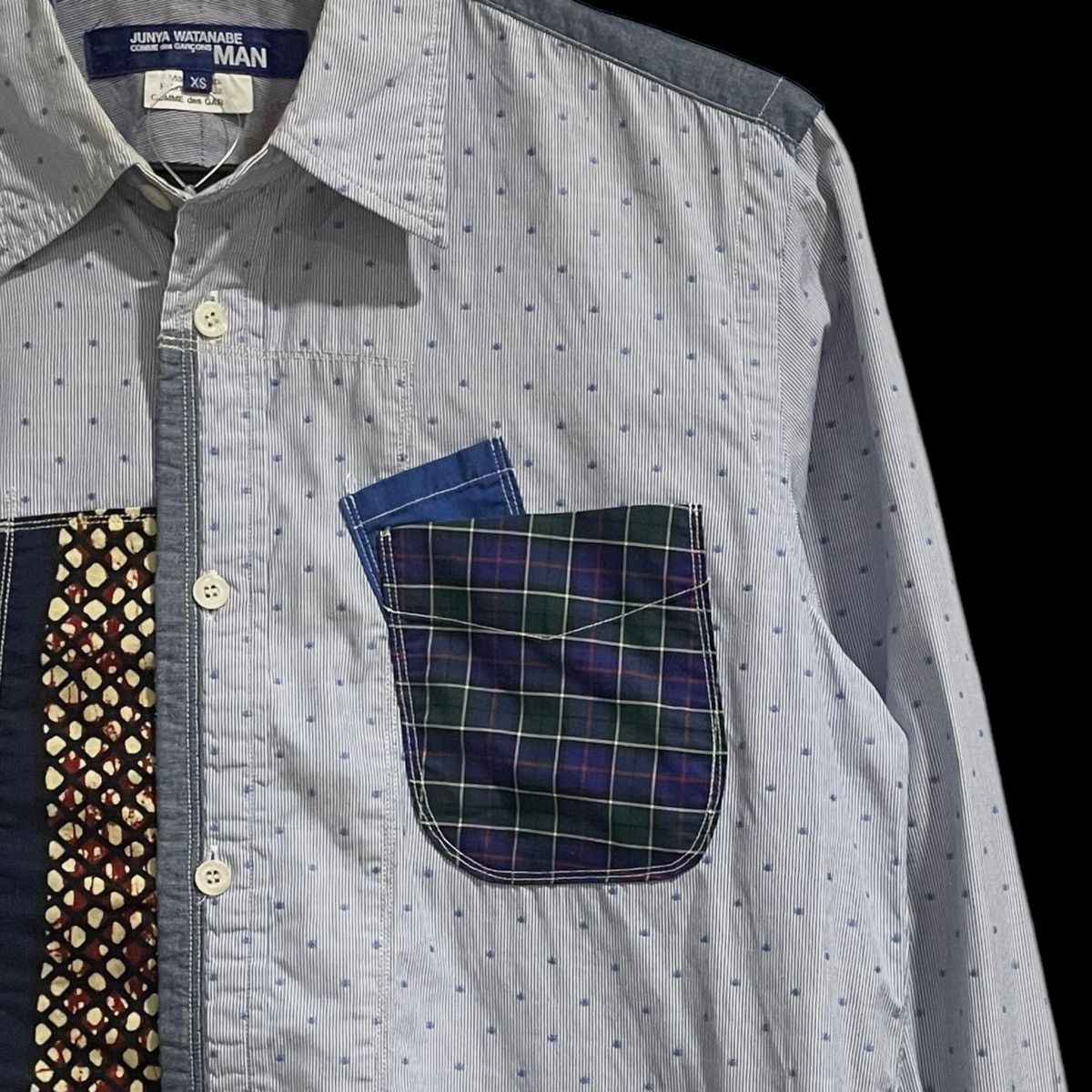 Comme des Garcons Man - Patchwork - L/S Button Up Shirt Size US XS / EU 42 / 0 - 4 Thumbnail