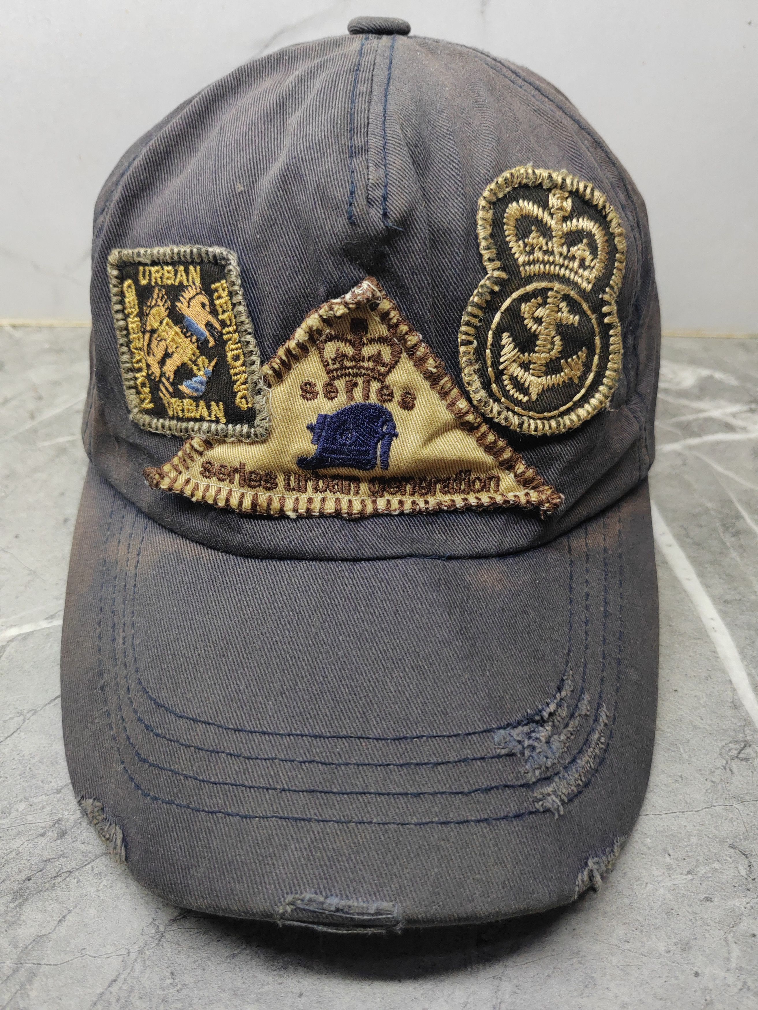 Japanese Brand Vintage Series Patch Distressed Style Cap Hat Size ONE SIZE - 2 Thumbnail