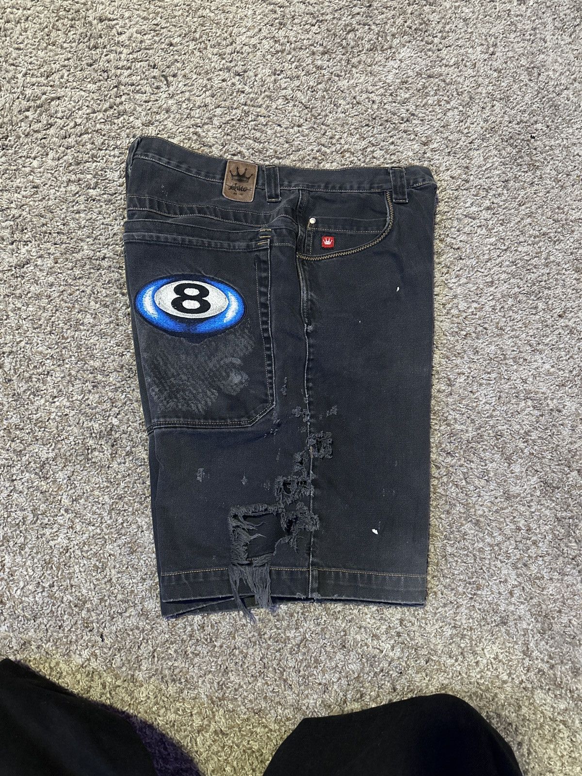 JNCO × Vintage Super rare JNCO 8ball skull jorts/shorts Size US 36 / EU 52 - 3 Thumbnail