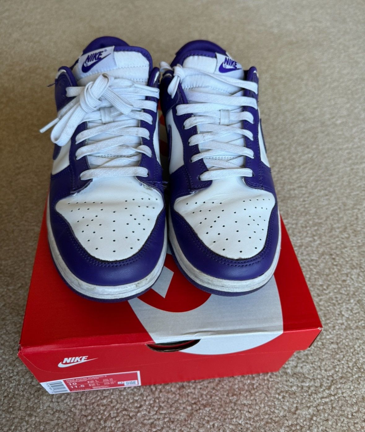 Nike Size 9.5 - Nike Dunk Low Retro Court Purple 2022 Size US 9.5 / EU 42-43 - 6 Thumbnail