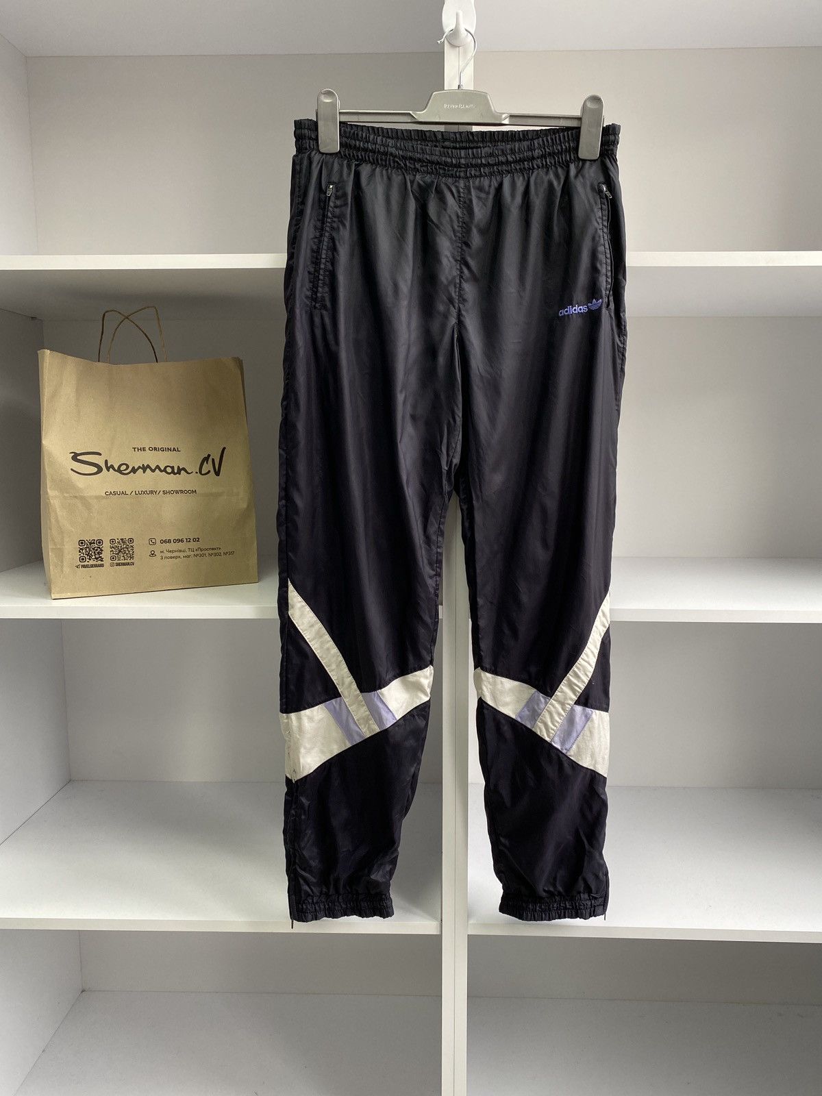 Adidas × Vintage Vintage Adidas Nylon Drill Track Pants 90S Size US 31 - 3 Thumbnail