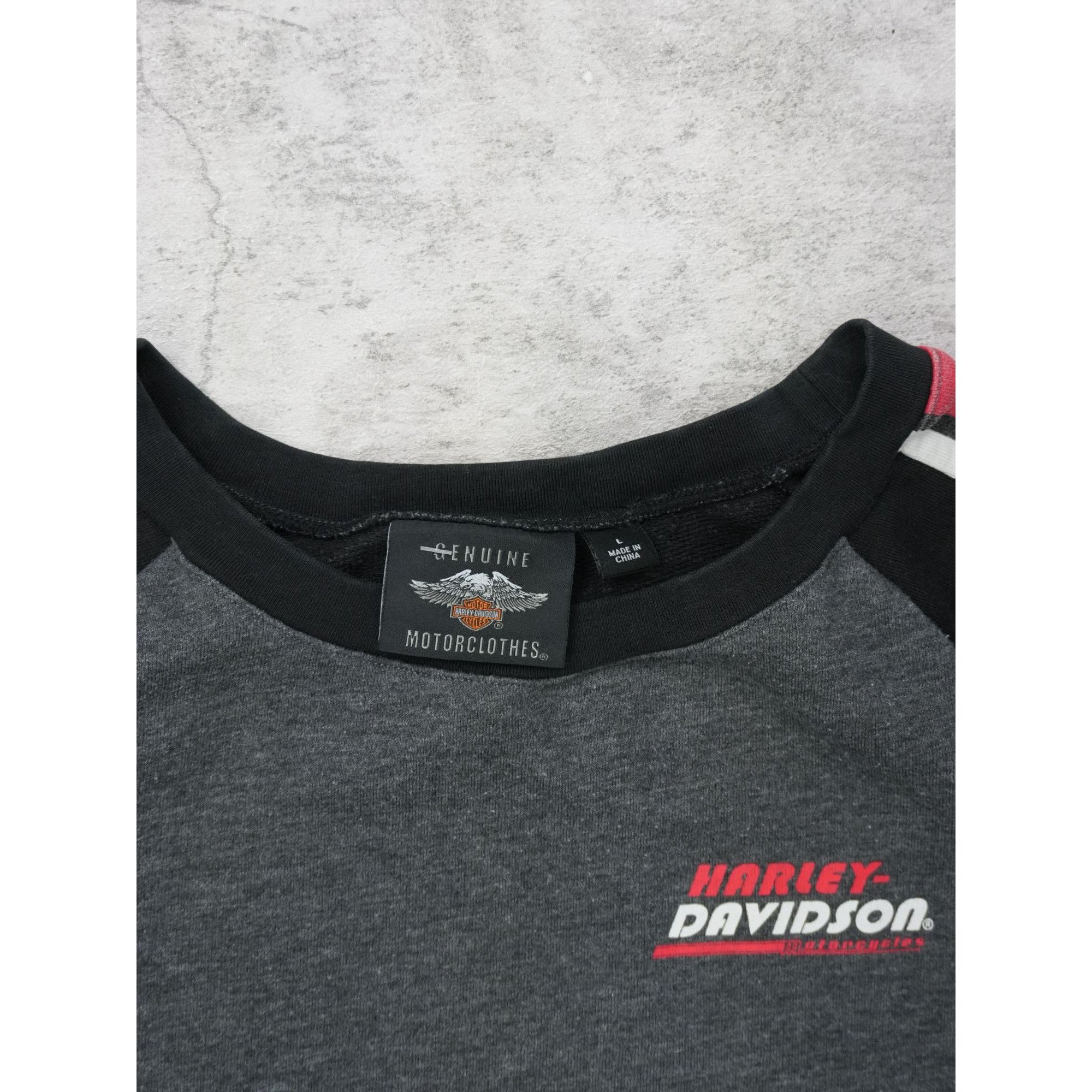 Harley Davidson Harley Davidson Gray & Red Crewneck Size L / US 10 / IT 46 - 3 Thumbnail