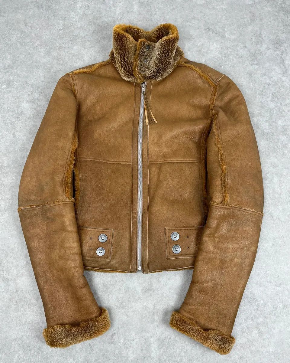 Dirk Bikkembergs 2000s Dirk Bikkembergs Camel Leather Shearling Jacket Size US M / EU 48-50 / 2 - 1 Thumbnail
