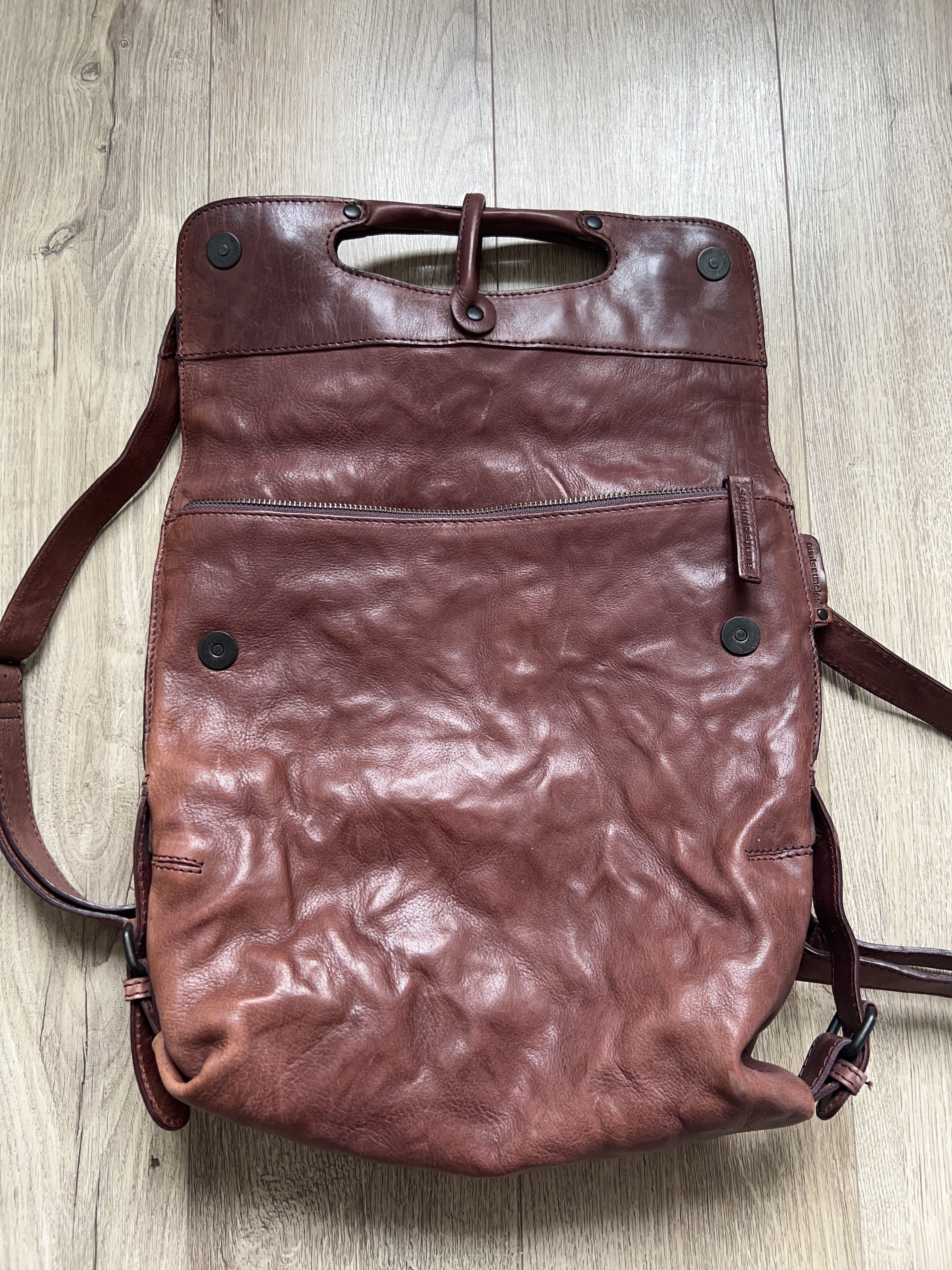 Genuine Leather Aunts&Uncles Mrs. Mince Pie Backpack Leather Bag Shoulder Size ONE SIZE - 12 Thumbnail
