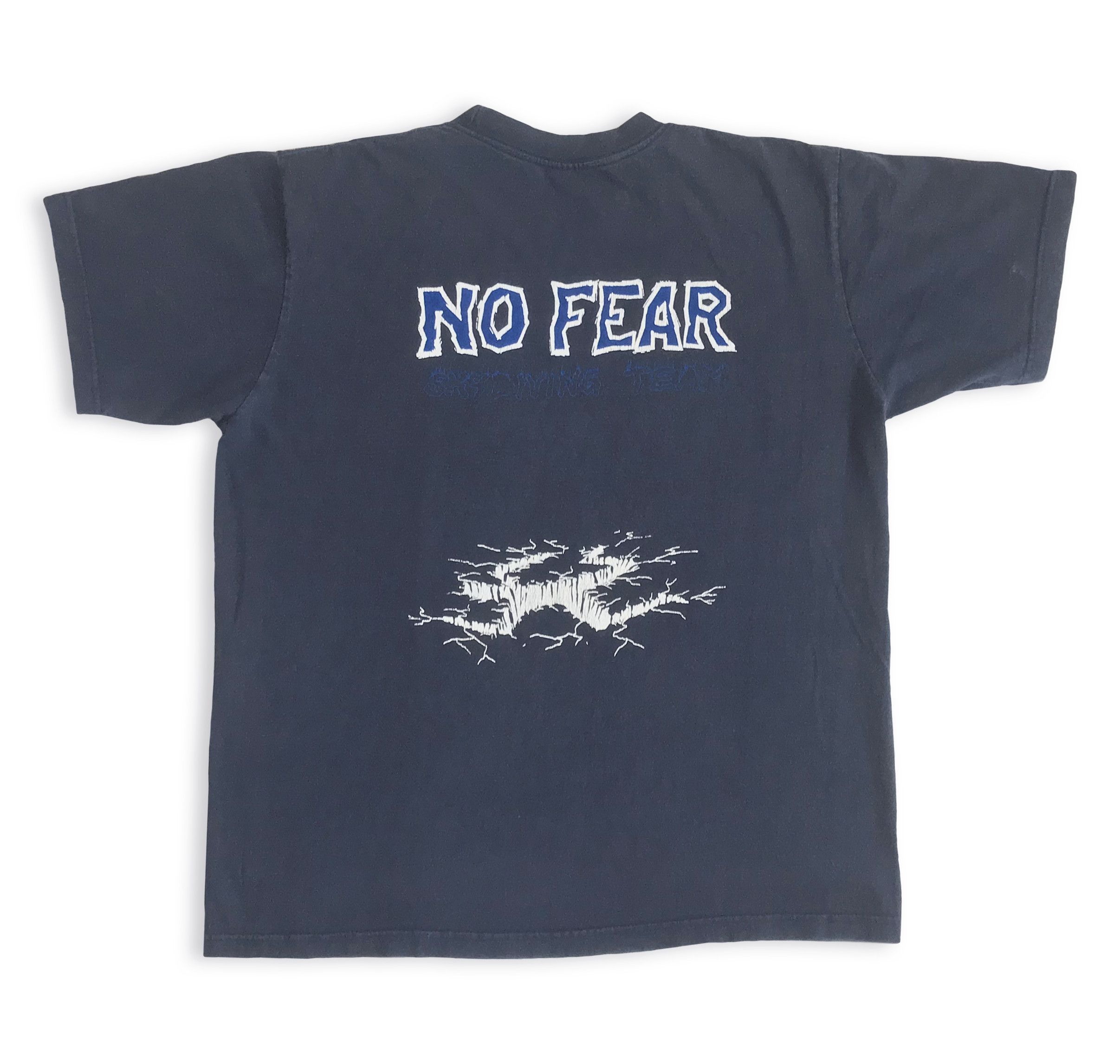 Vintage 90s NO FEAR Skydiving Team T Shirt Faded Tee Large