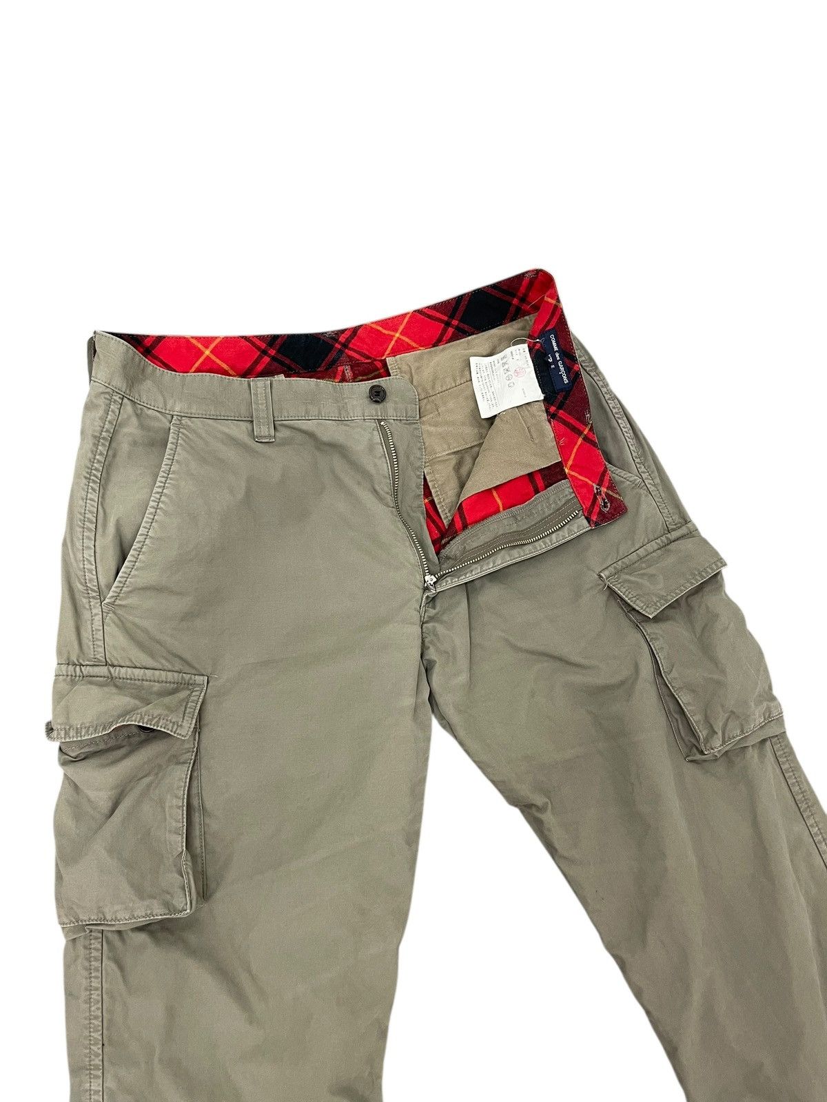 Comme des Garcons AD 2010 Cargo Pant Comme Des Garcons Check Lining Slim 1🟦5 Size US 33 - 1 Thumbnail