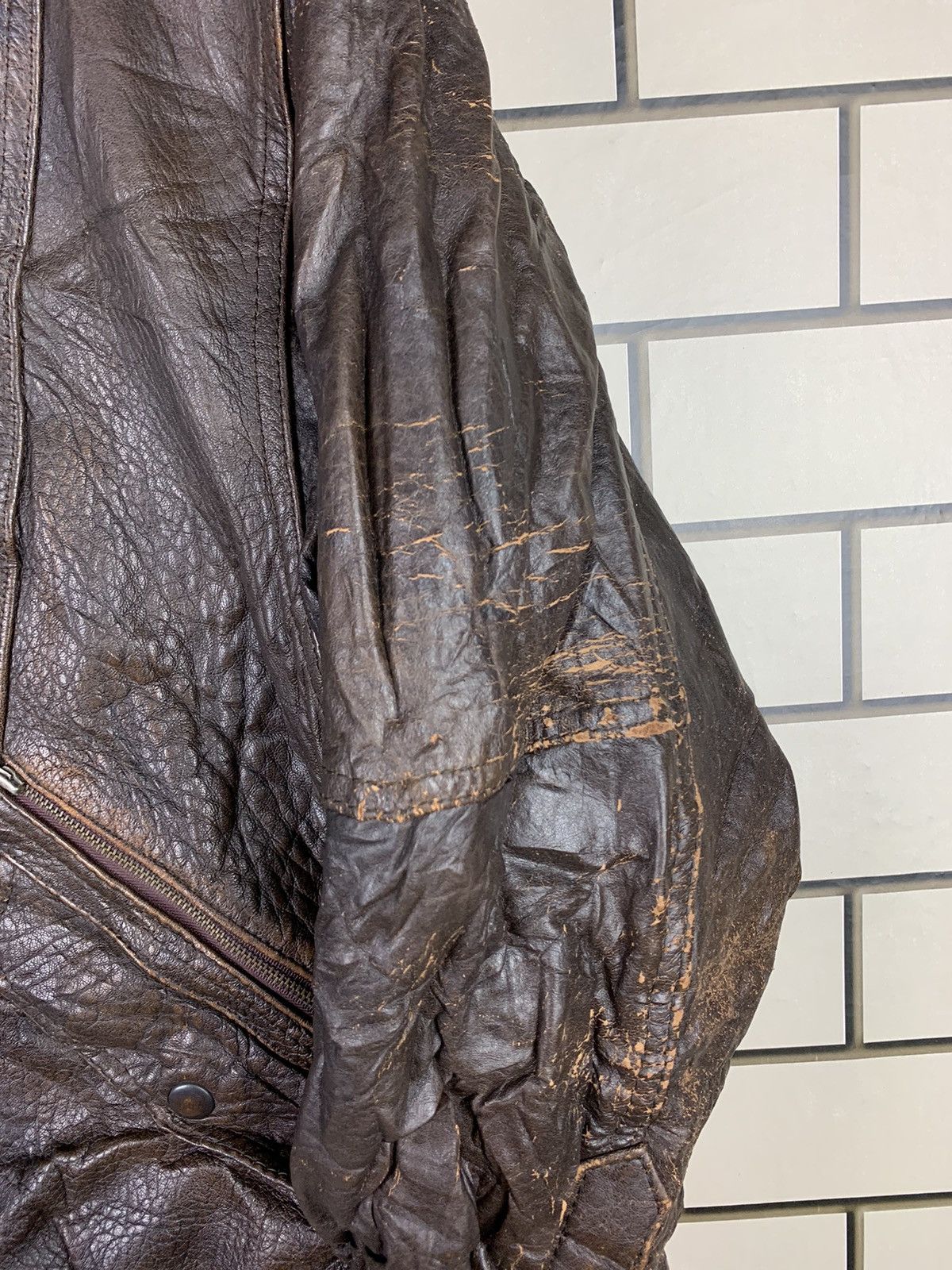 Vintage Vintage 90s Robo Leather Bomber Jacket Size US M / EU 48-50 / 2 - 8 Thumbnail
