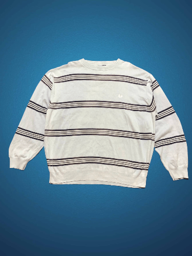 Fred Perry Vintage Fred Perry Striped Y2K Sweater Size XL Size US XL / EU 56 / 4 - 1 Thumbnail