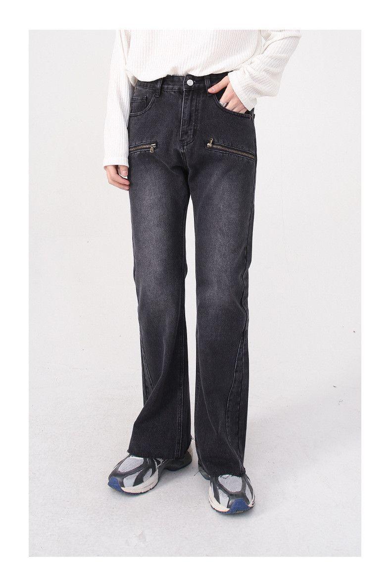 Japanese Brand × Jean Trendy mid-rise loose wide-leg straight flared jeans Size US 32 / EU 48 - 2 Thumbnail