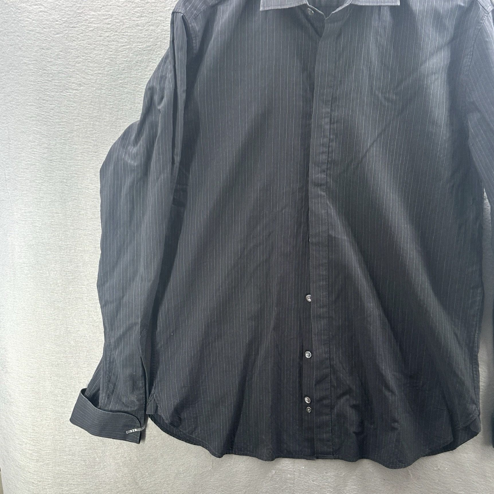 John Varvatos John Varvatos Dress Shirt Mens 16 34/35 Long Sleeve Classic Fit Striped Preppy Size 42R - 3 Thumbnail