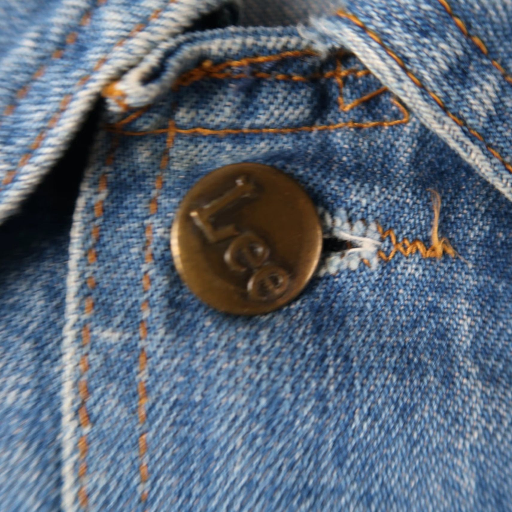 Lee VINTAGE Lee Denim Jacket Blue Western Style Button Front Two Pockets S Small 70s Size US S / EU 44-46 / 1 - 6 Thumbnail