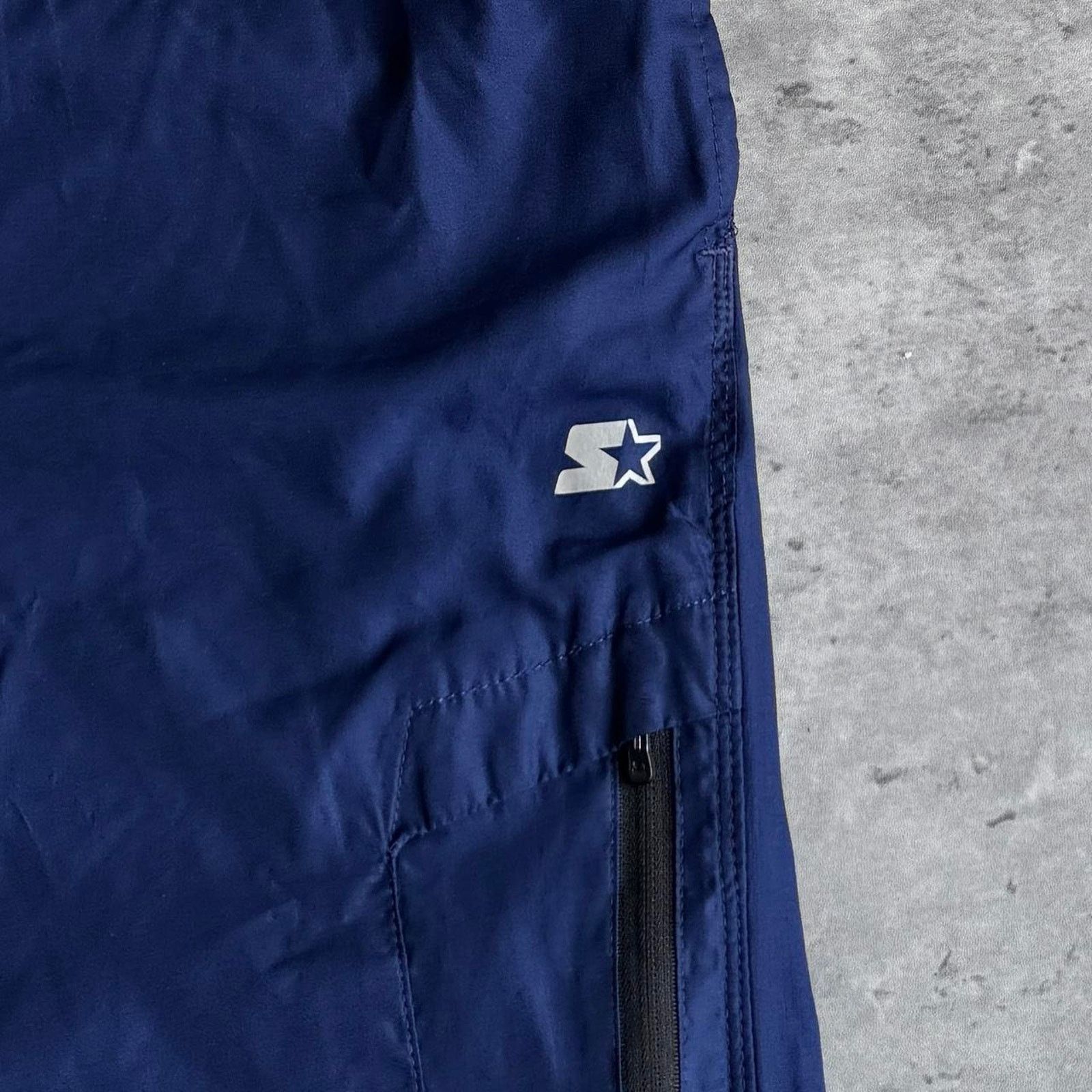 Japanese Brand × Starter × Vintage Starter Navy Blue Technical Baggy Sweatpants / Trackpants Size US 29 - 3 Thumbnail