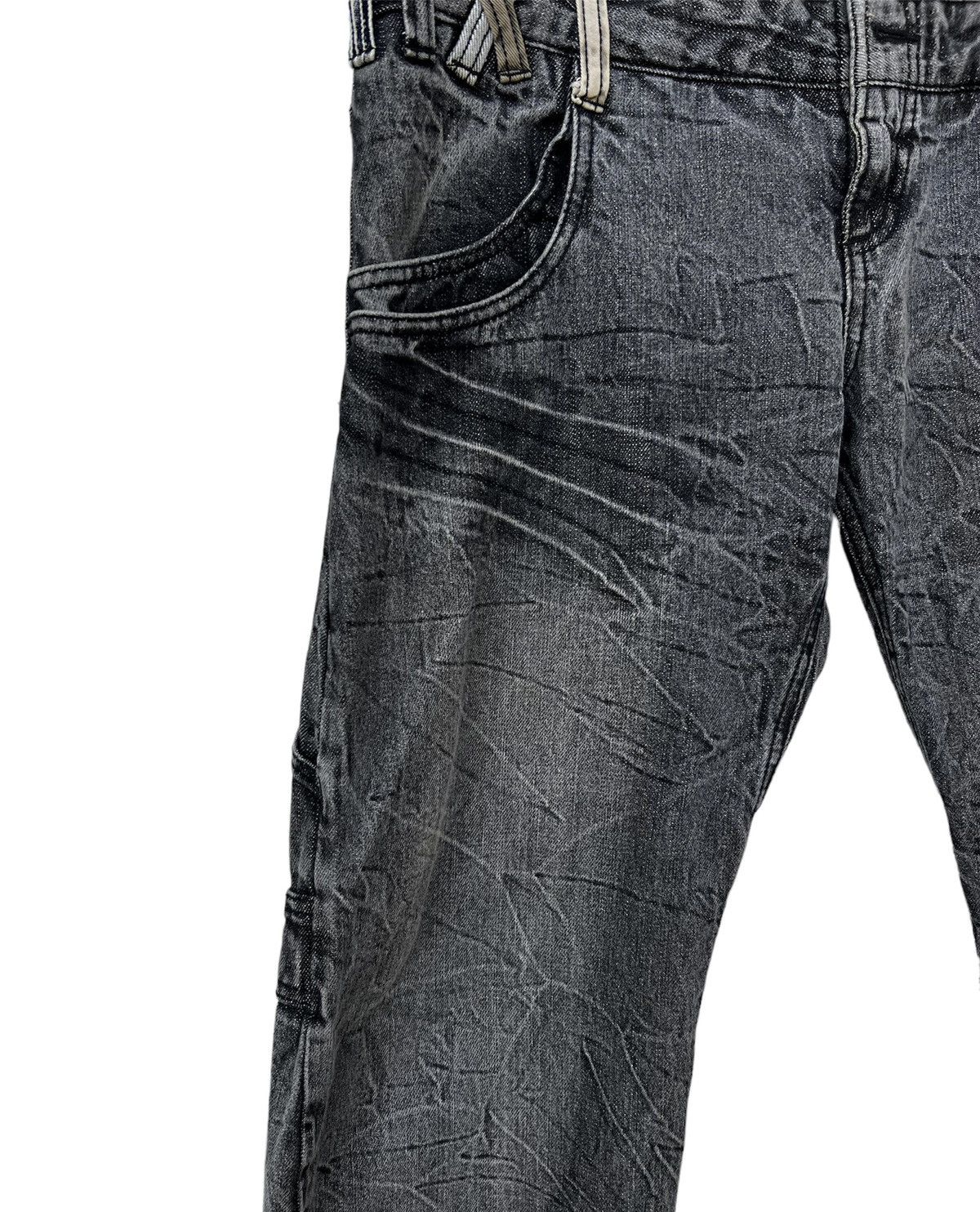 Japanese Brand Denim Jeans Double Waist Lightning Size US 35 - 4 Thumbnail