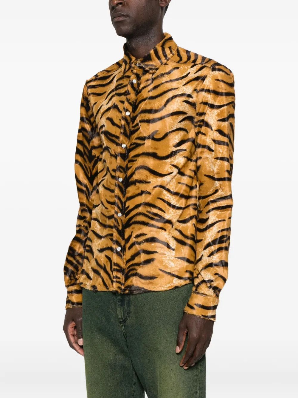 Other Tiger-Print Felt Shirt | Brown Size US S / EU 44-46 / 1 - 1 Thumbnail