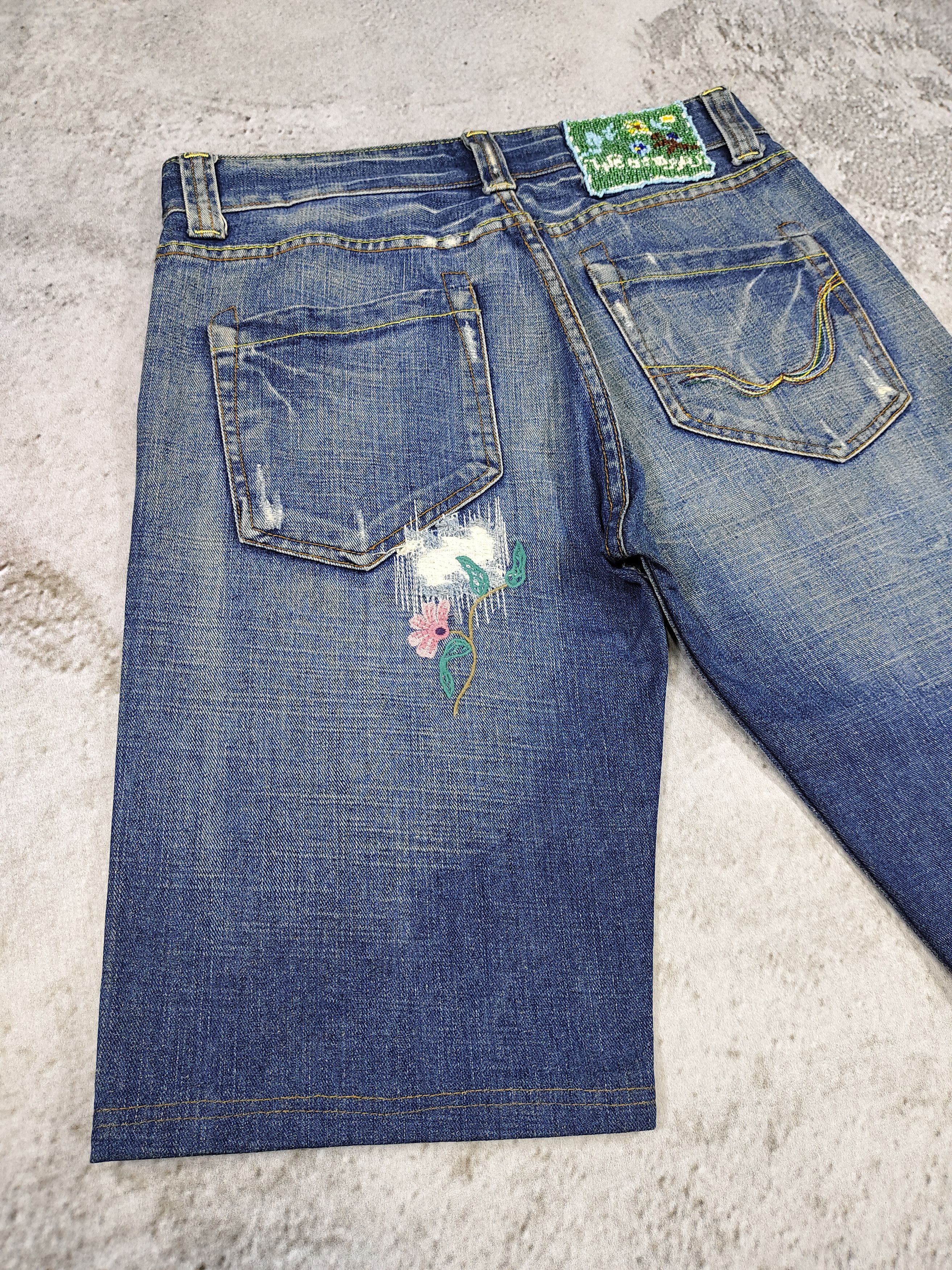 Replay 00s Replay-Y2K Experimental Distressed Embroidered Denim Size US 32 / EU 48 - 7 Thumbnail