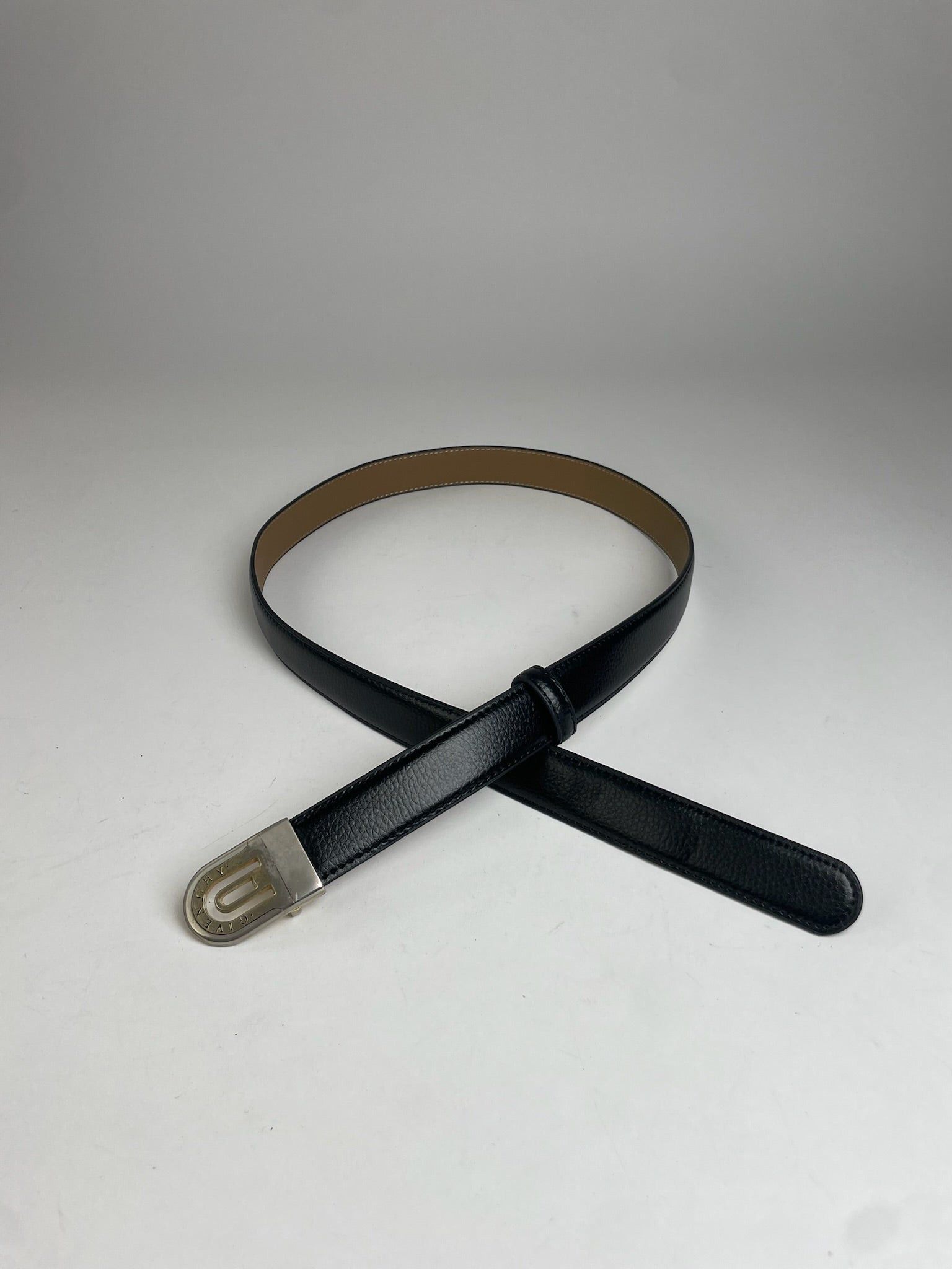 Givenchy Vintage Snake Emblossed Leather Belt Black Size ONE SIZE - 1 Thumbnail