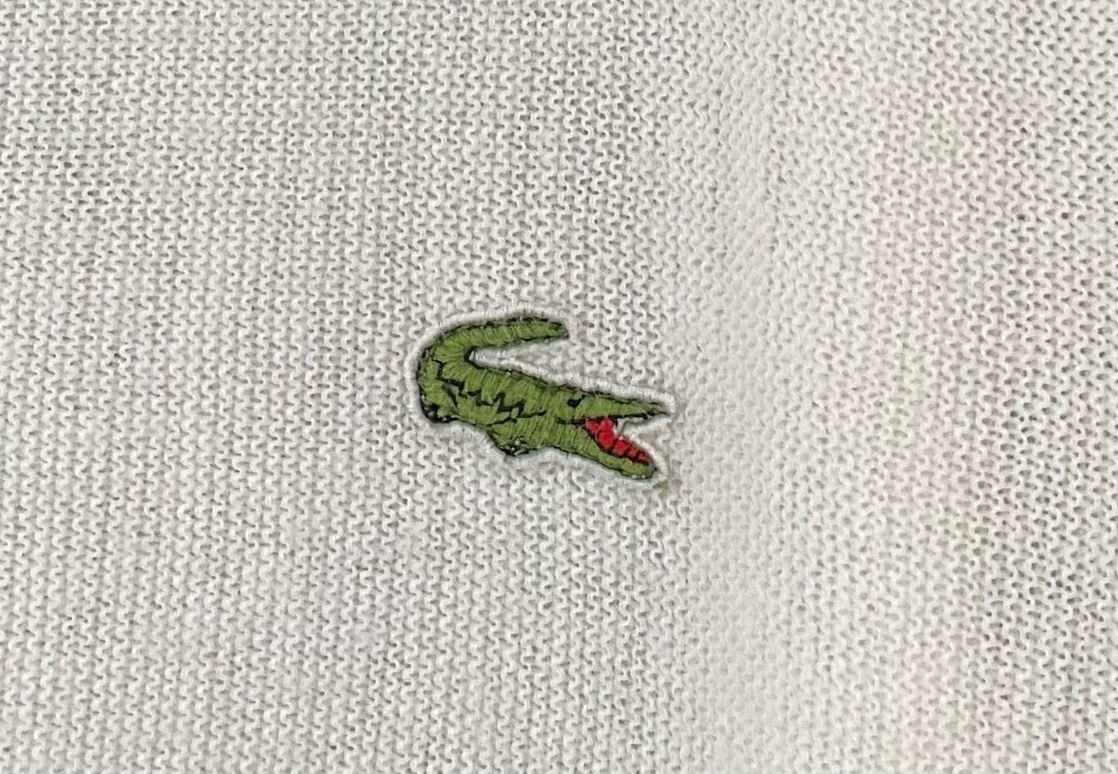 Lacoste 80’s Izod Lacoste White Knit Cardigan Sweater Mens Medium Size US M / EU 48-50 / 2 - 5 Thumbnail