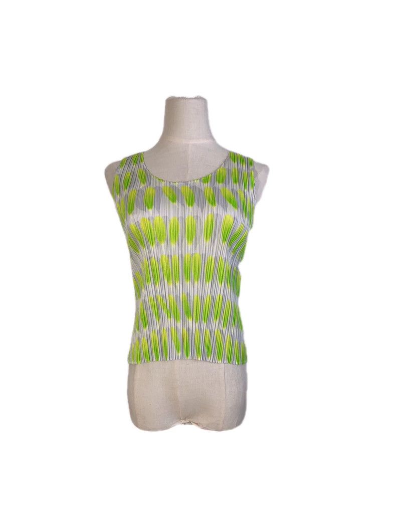 Issey Miyake Issey Miyake size:3 Light green pleated vest Size XS / US 0-2 / IT 36-38 - 1 Thumbnail