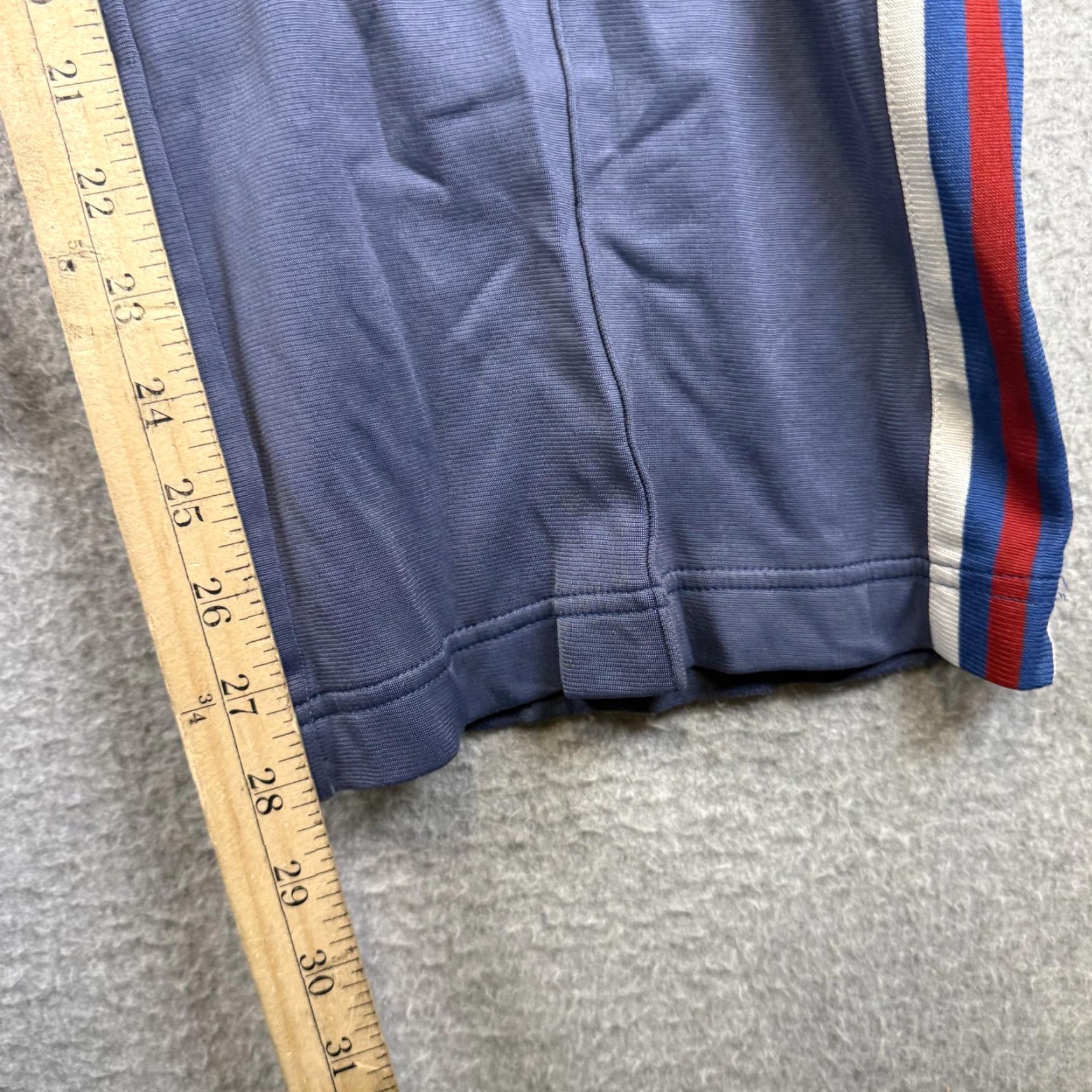 Adidas VINTAGE Adidas Pants Track XXL Blue White Red Striped Athletic 2XL Mens Regular Size Inseam 30 in Mens Size US 39 - 3 Thumbnail