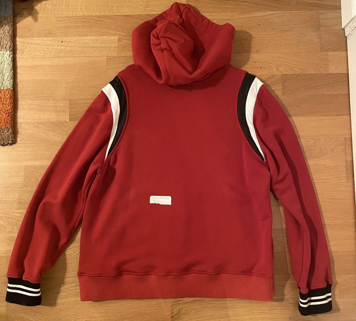 Amiri Amiri Leather-Accented Varsity Pullover Hoodie Size US XL / EU 56 / 4 - 7 Thumbnail