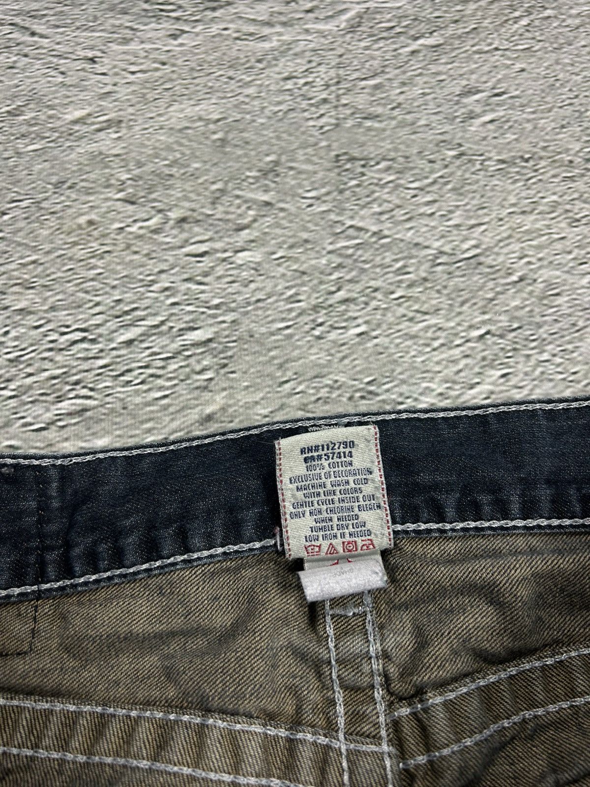 True Religion × Vintage True Religion navy jeans white thick stitching straight Y2K Size US 31 - 12 Thumbnail