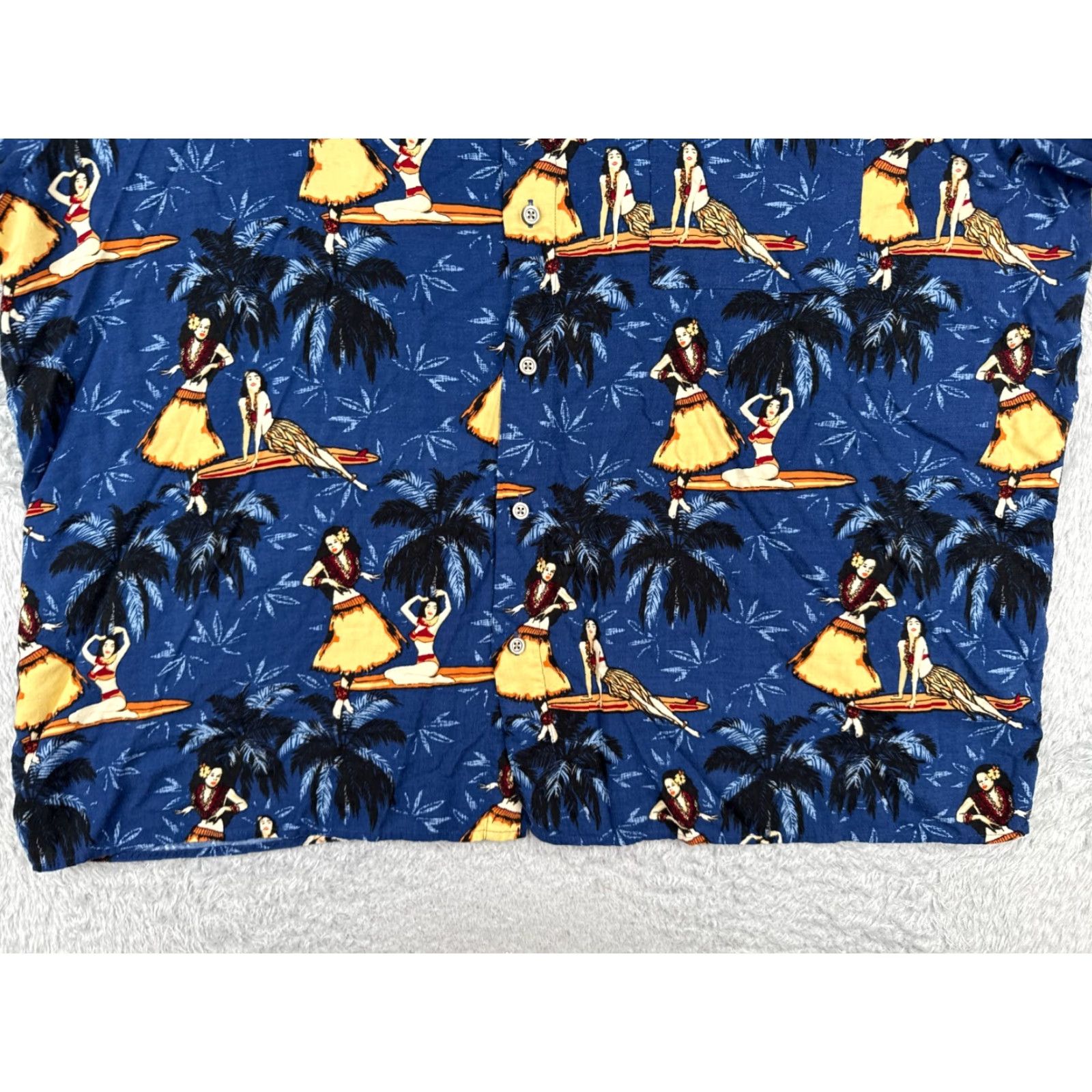 Vintage Munsingwear Shirt Men 2XL Blue Floral Palm Luau Hawaiian – Button-Up, Short Sleeve, Rayon, Vintage? No, Regular Fit, Hoικές (Oops) Size US XXL / EU 58 / 5 - 5 Thumbnail