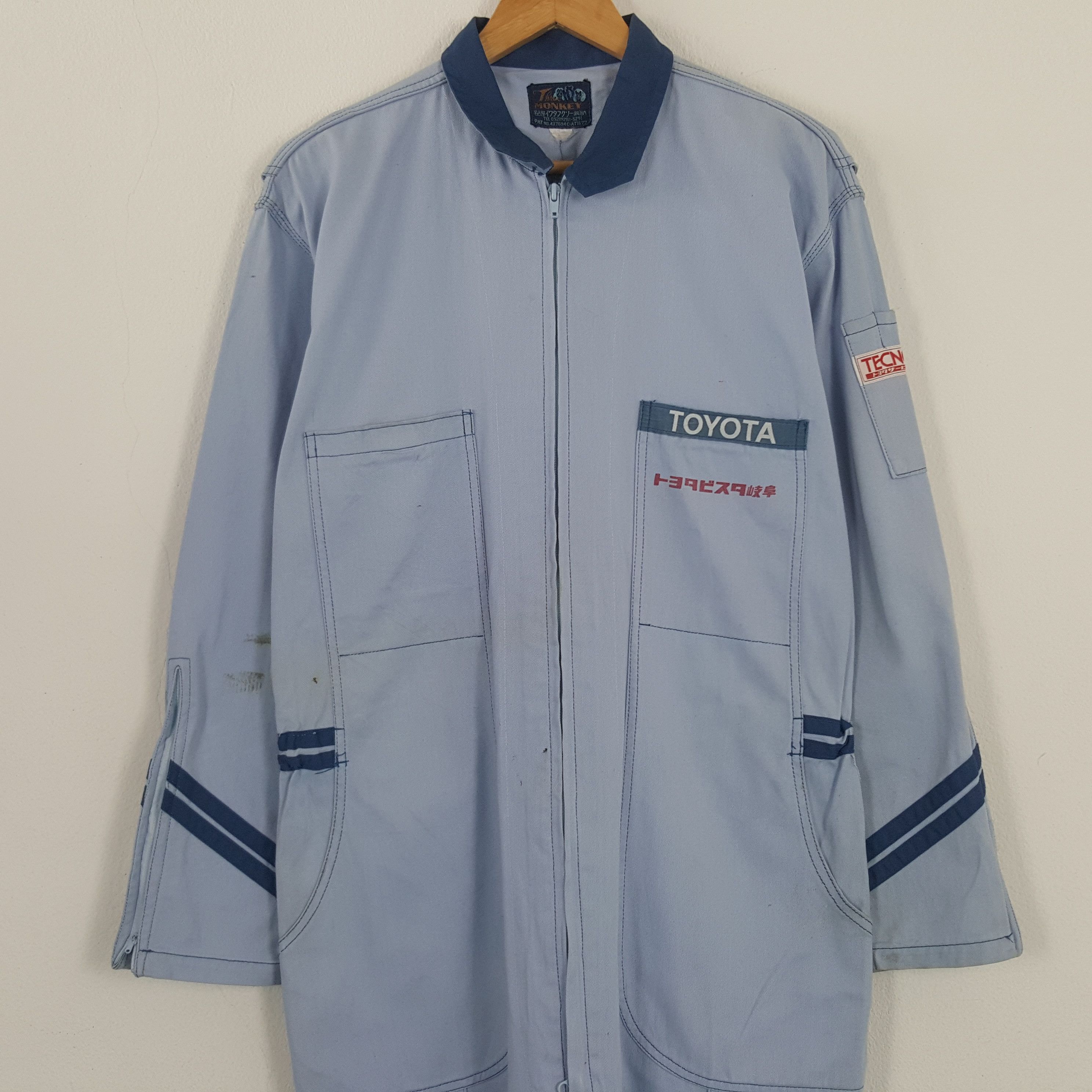 Japanese Brand × Vintage Vintage Toyota Japanese Racing Team Utility Coverall Jacket Size US M / EU 48-50 / 2 - 2 Thumbnail