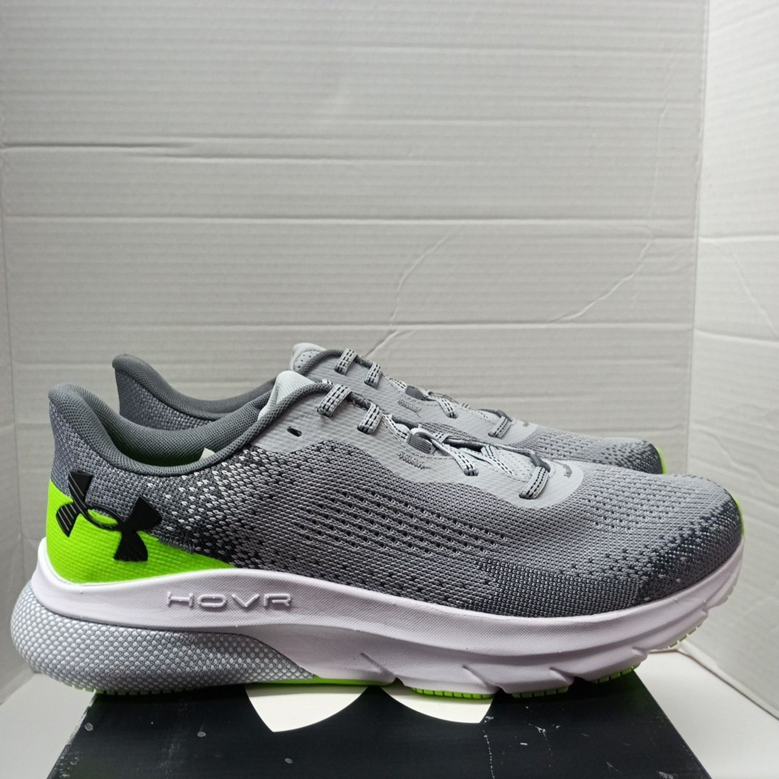 Under Armour Under Armour HOVR Turbulence 2 Men Size 12 Gray / Neon Green Size US 12 / EU 45 - 1 Thumbnail