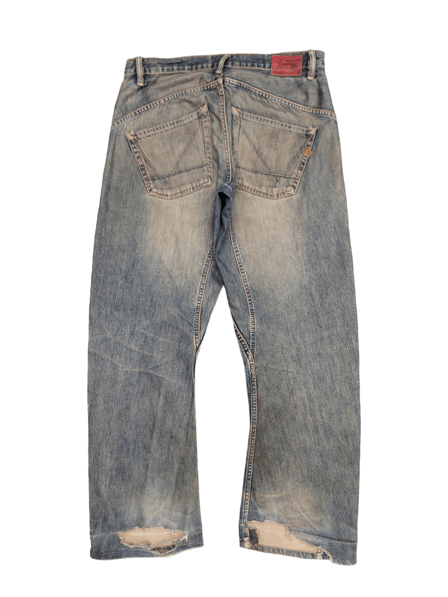 Volcom Baggy Jeans Volcom Distress Faded Wide Leg Jeans Y2k Jnco Size US 34 / EU 50 - 10 Thumbnail
