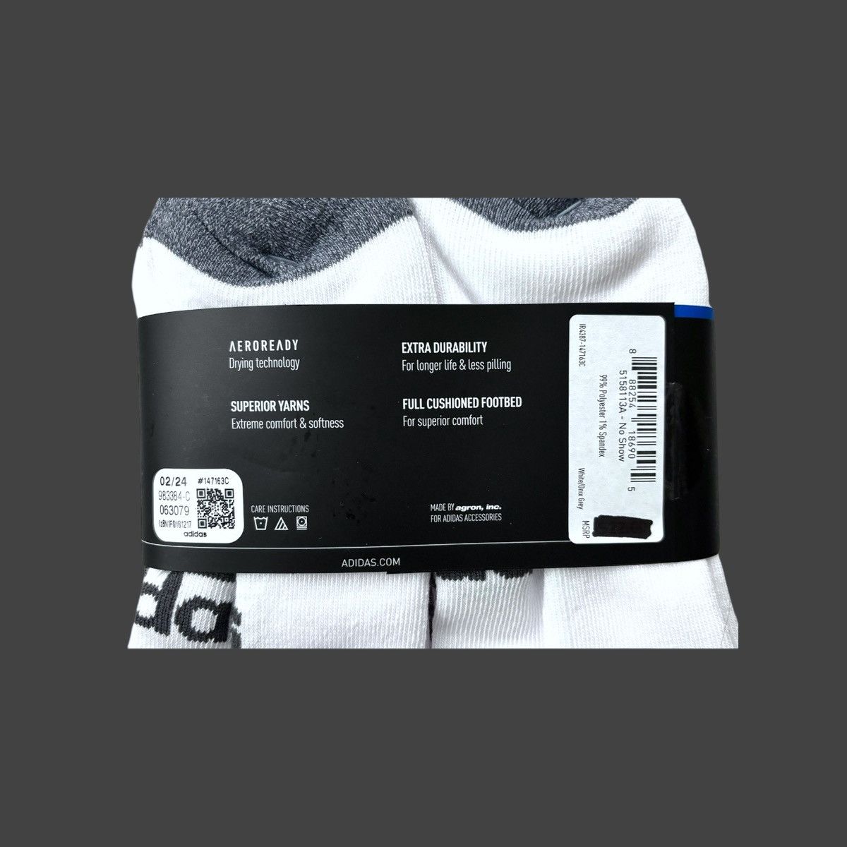 Adidas Adidas Cushioned No-Shoe Men’s Logo Socks 6 pk Shoe Sz 6-12 Size ONE SIZE - 6 Thumbnail