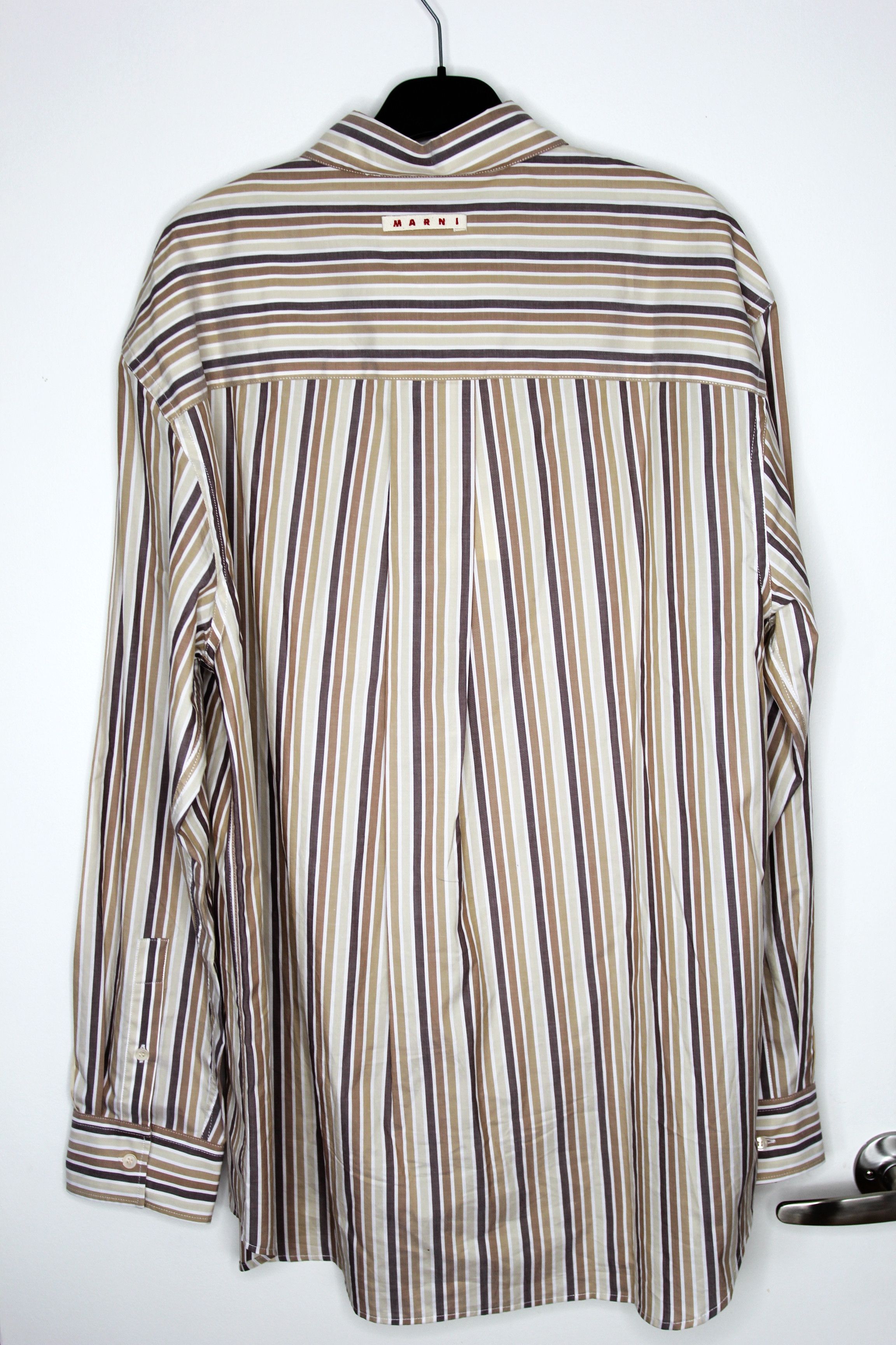 Marni BNWT AW24 MARNI STRIPED POPLIN NOMAD SHIRT 52 Size US L / EU 52-54 / 3 - 3 Thumbnail